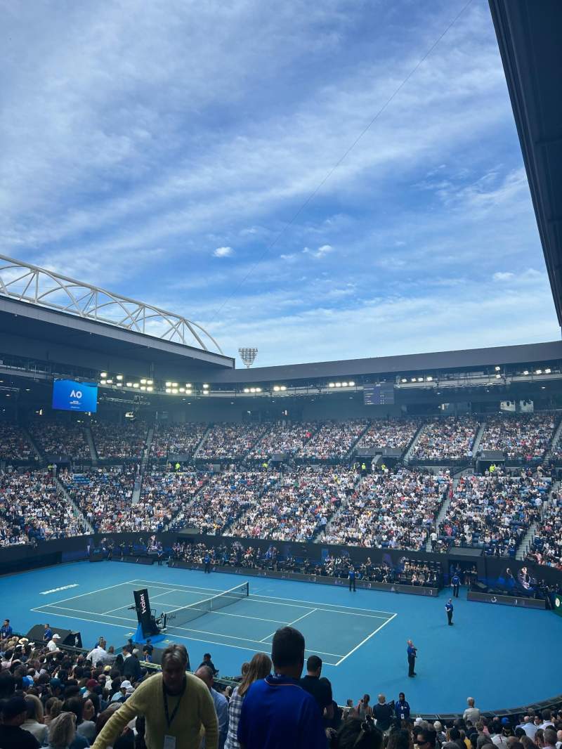 800x1066 Rod Laver Arena, section row AA, seat 287