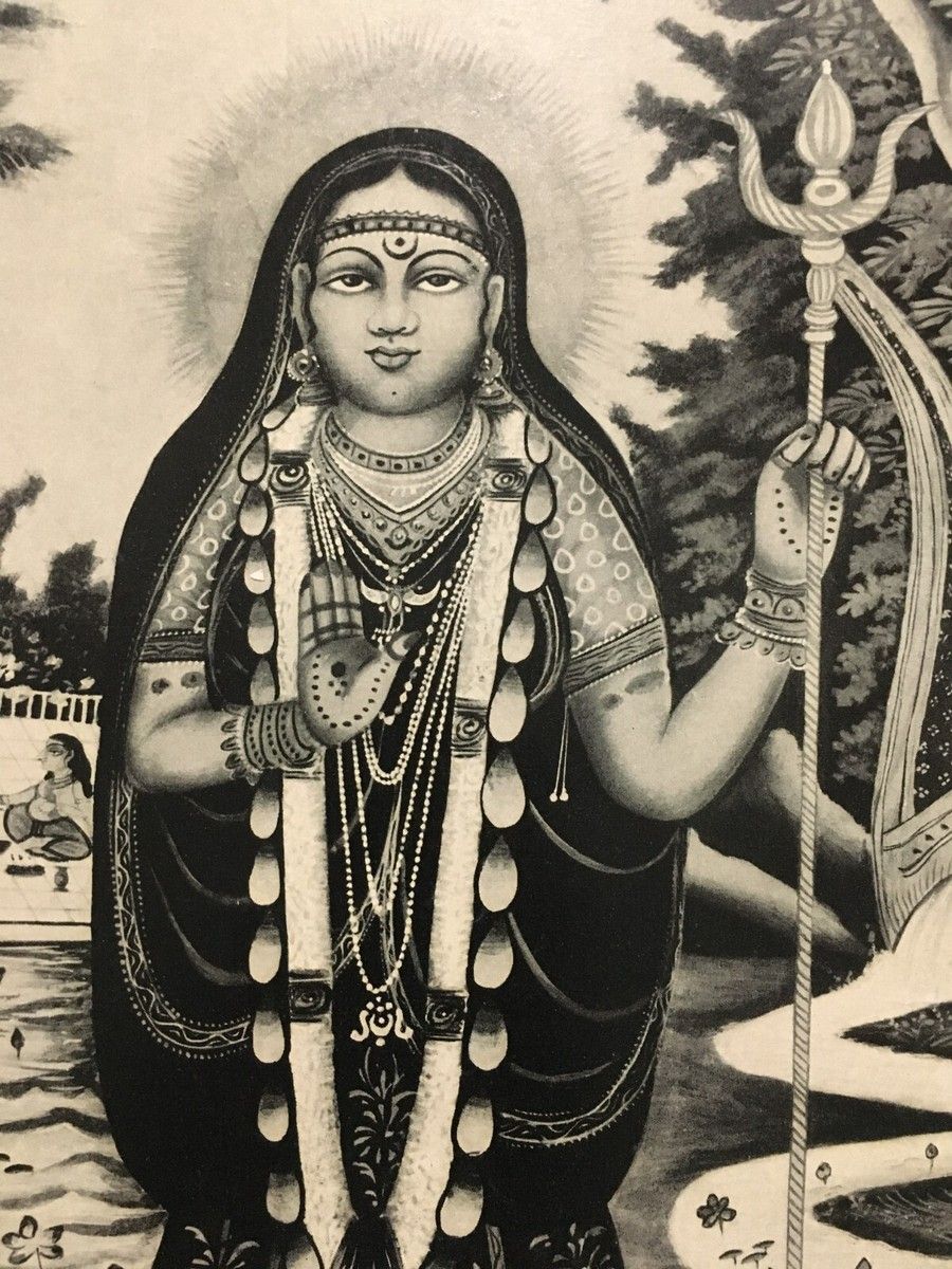 900x1200 India 60's Print GODDESS KHODIYAR MAA. Artist- 14in x 20in