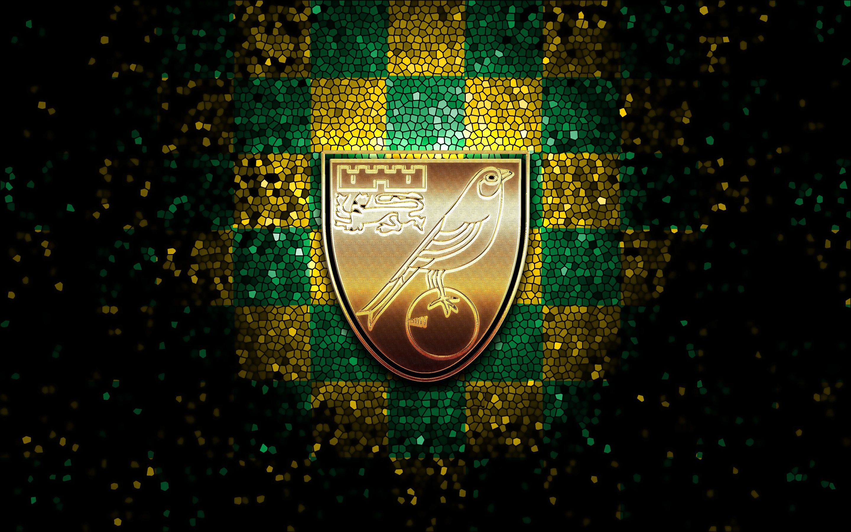 2880x1800 Wallpaper wallpaper, logo, football, Sport, glitter, checkered, Norwich City for mobile and desktop, section спорт, resolution 2880x1800