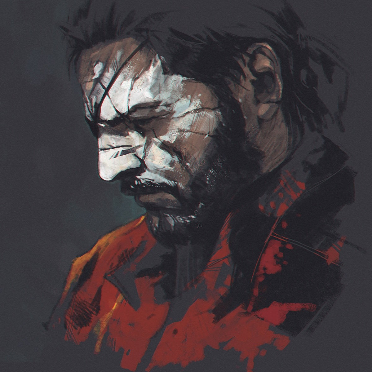 1200x1200 Snake from Metal Gear Solid painting HD wallpaper