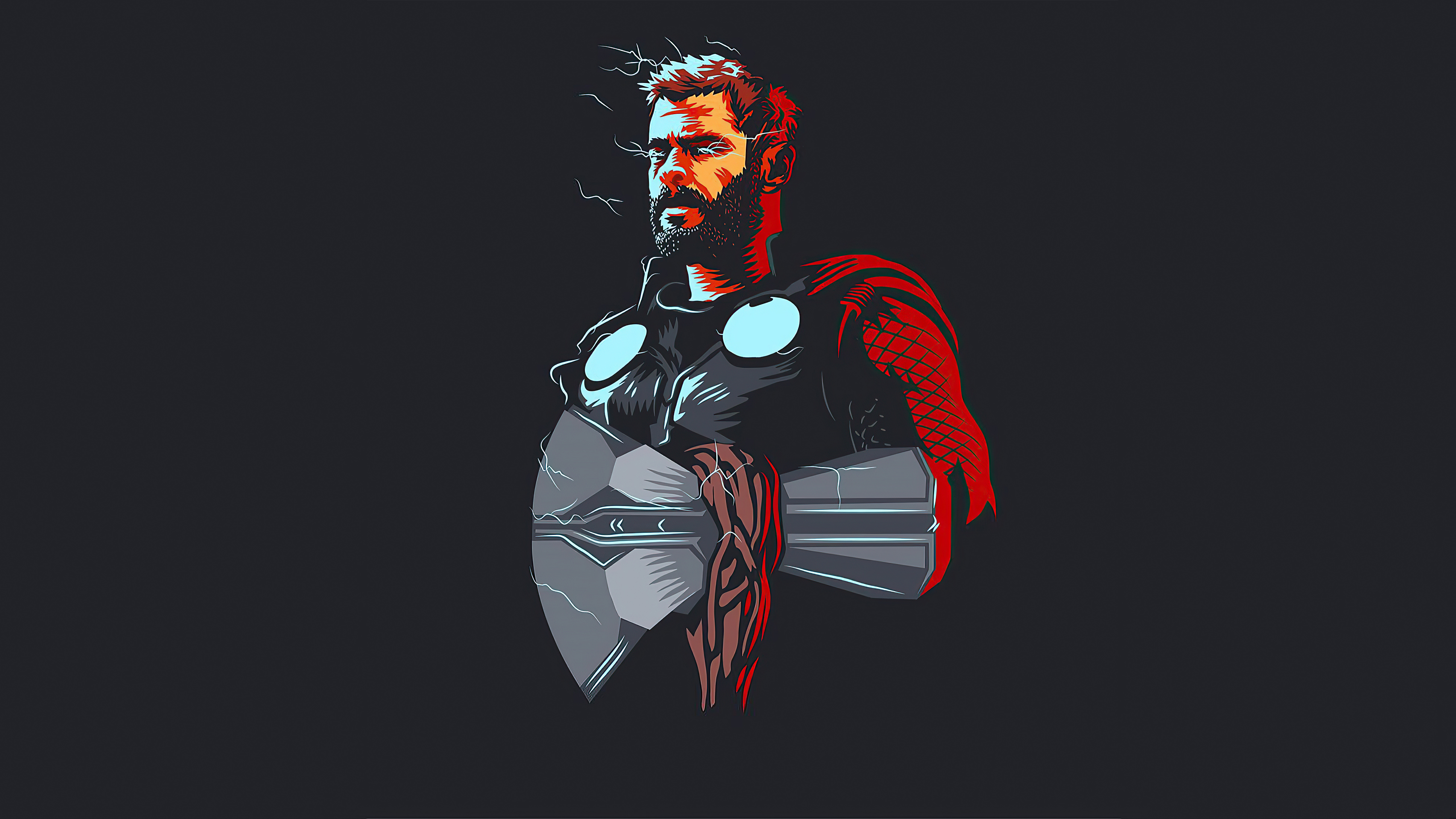 5120x2880 5k Thor Minimalism Wallpaper, HD Superheroes 4K Wallpaper, Image and Background