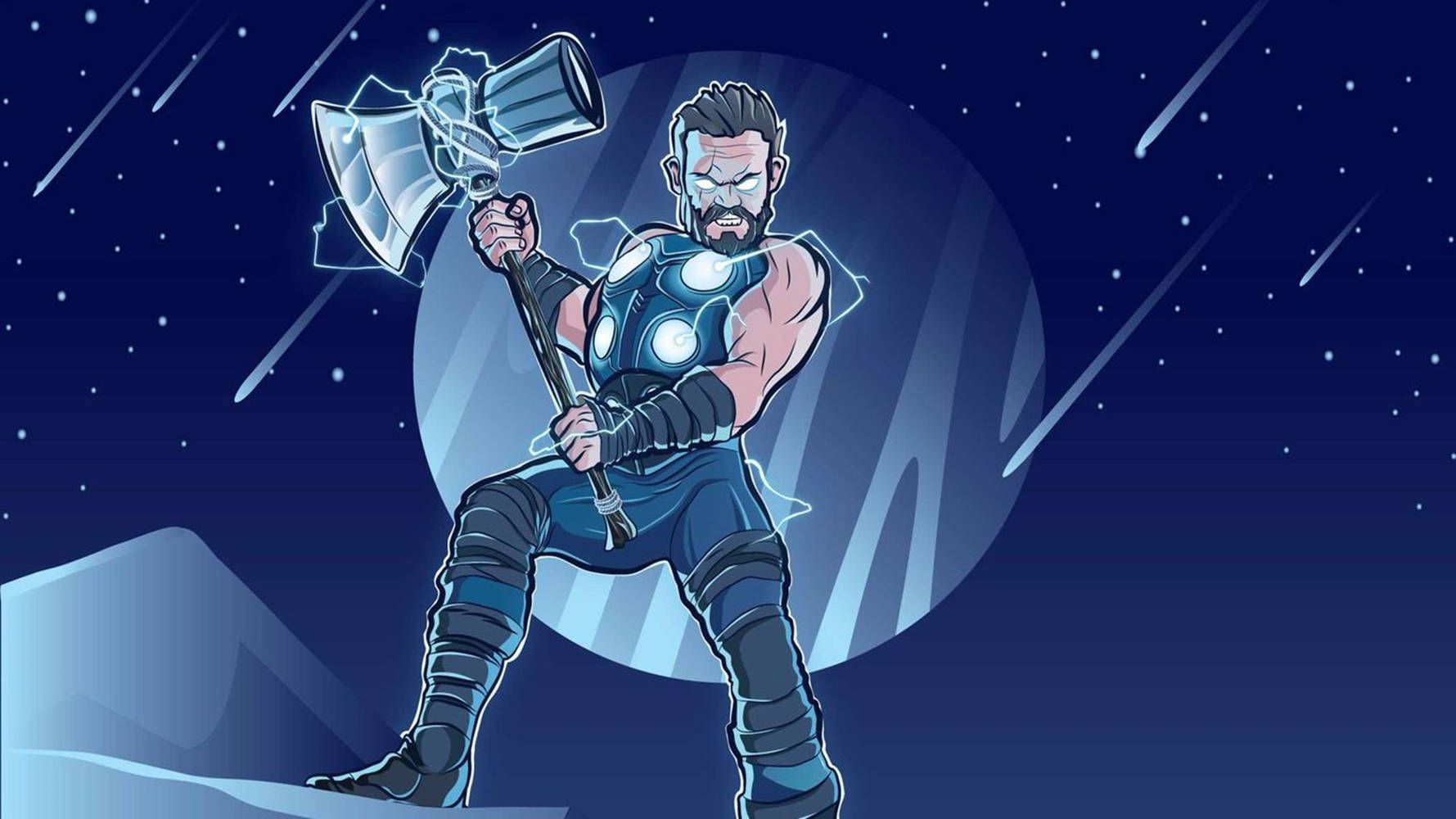 1779x1000 Download Marvel Thor Stormbreaker Vector Art Wallpaper