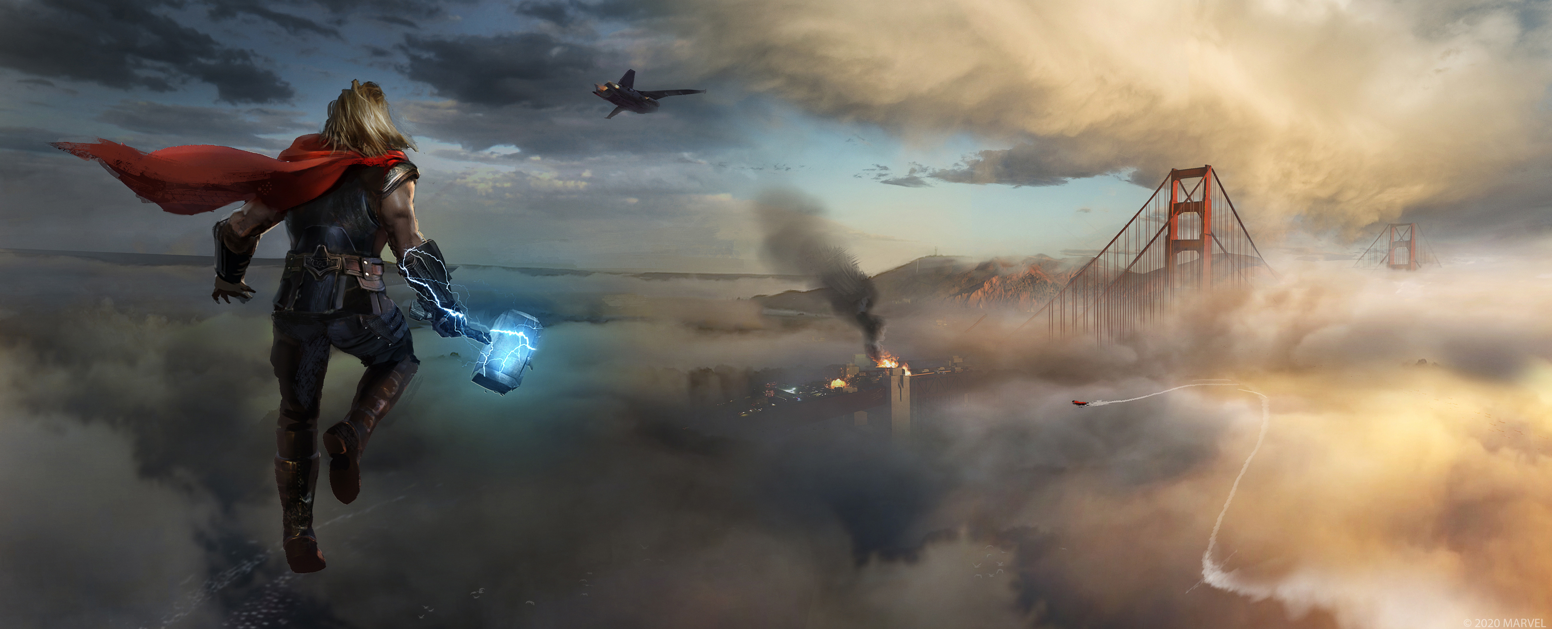 5279x2141 Thor Approaching Marvels Avengers Wallpaper, HD Games 4K Wallpaper, Image and Background