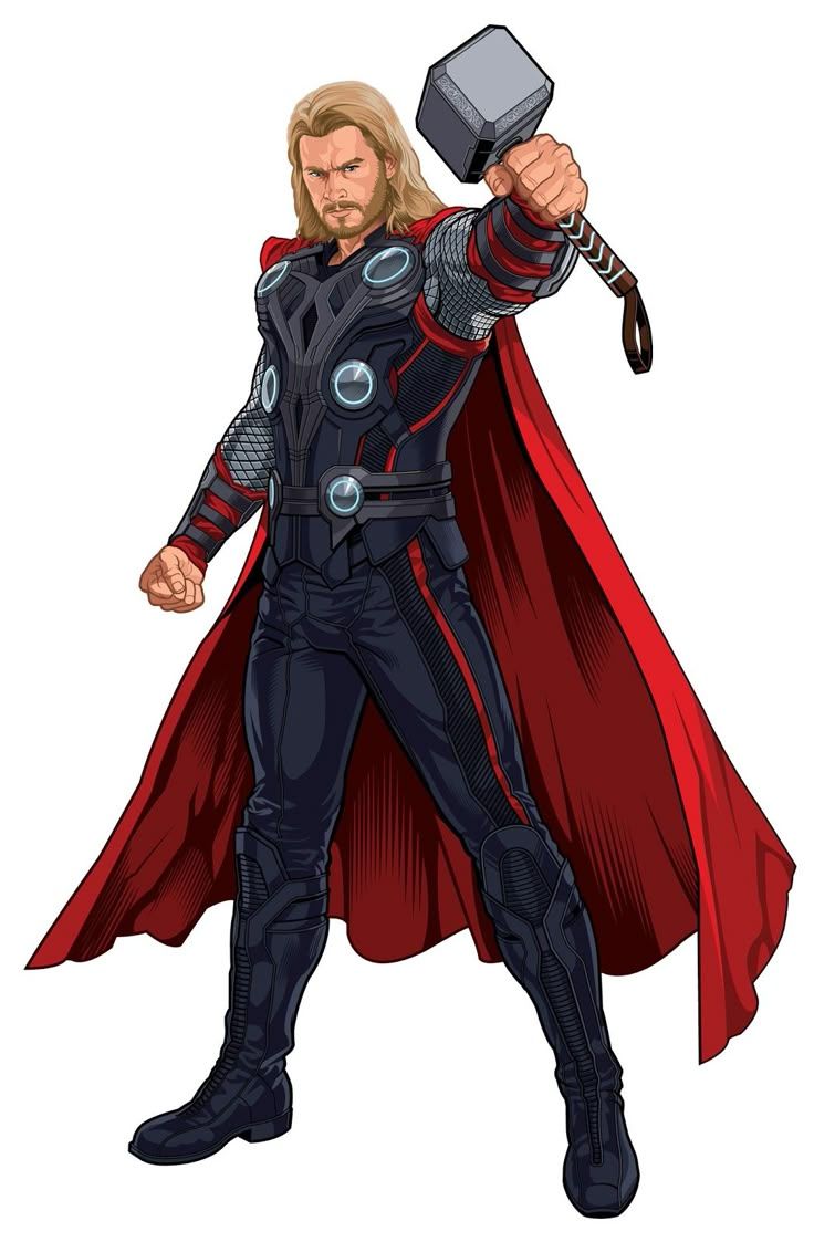 736x1123 Knowlesart: Thor (Avengers movie) vector interpretations. Marvel avengers, Film