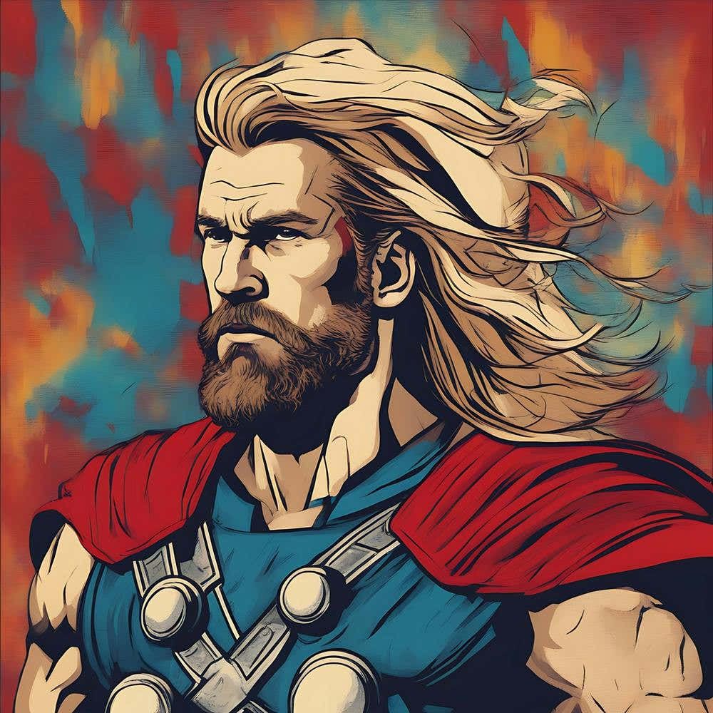1000x1000 Thor Viking warrior Art Print