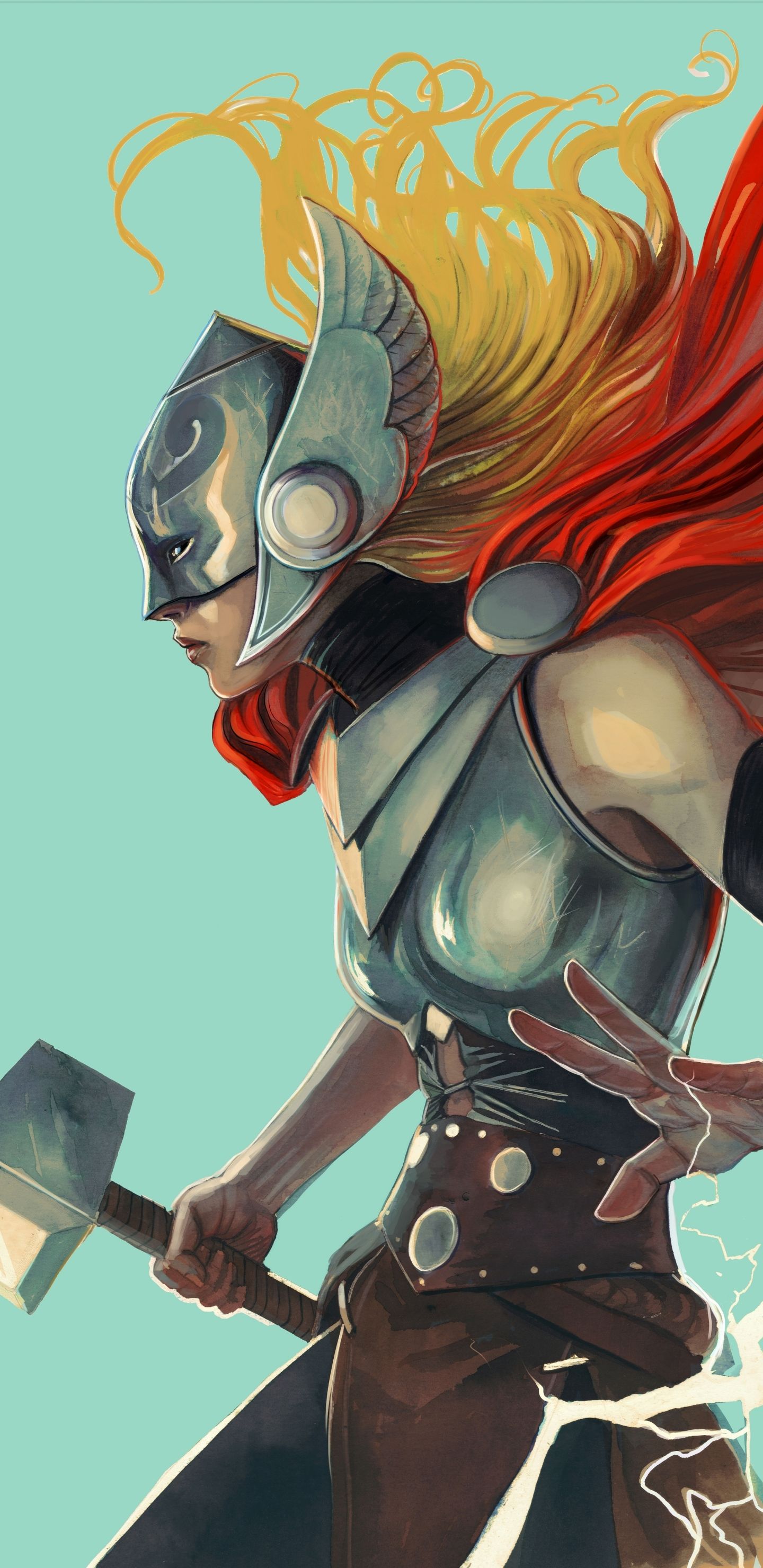 1440x2960 Phone wallpaper: Lady Thor, Comics 1299110