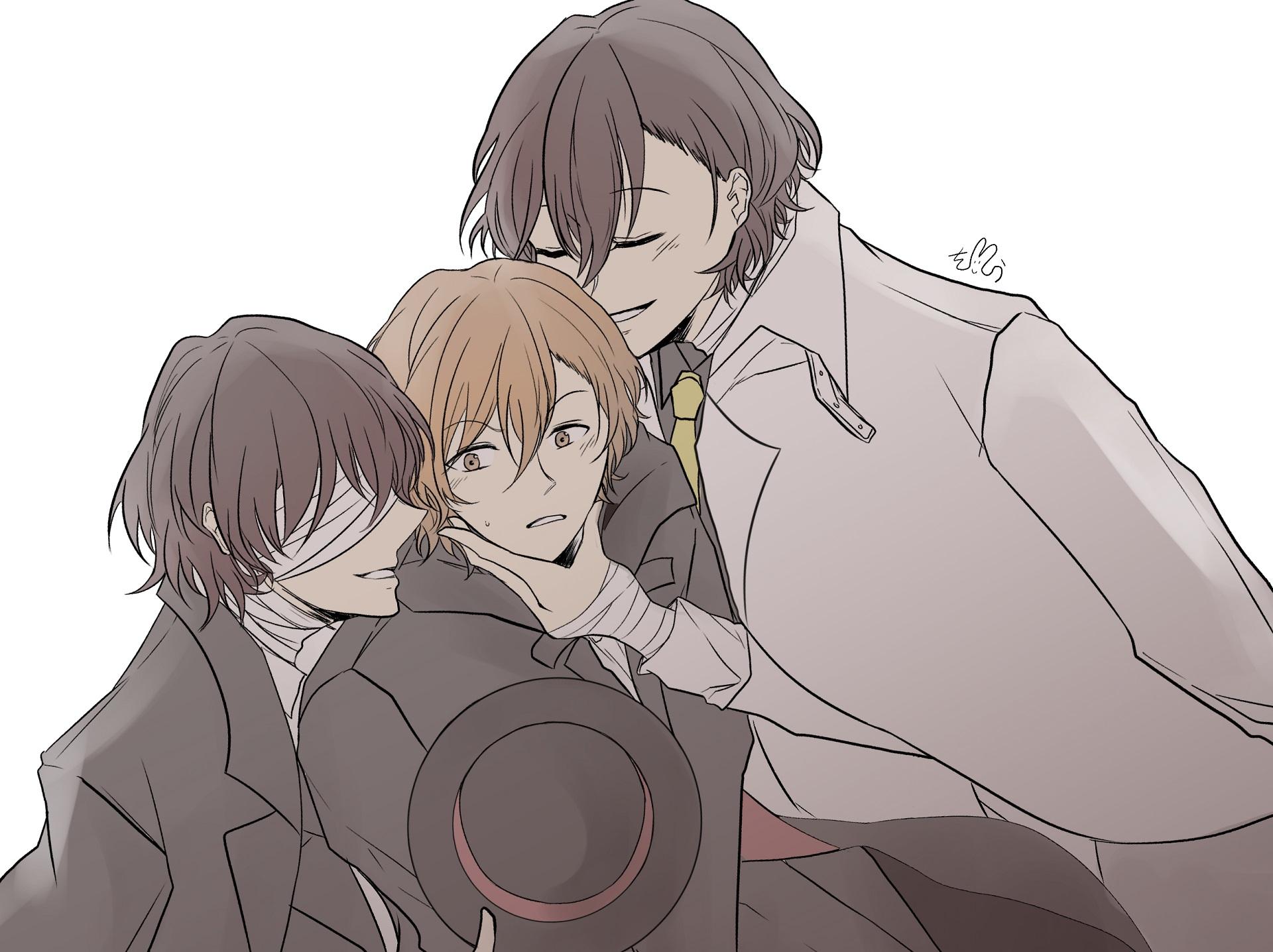 1920x1436 Bungou Stray Dogs, Osamu Dazai, Chuuya Nakahara Wallpaper
