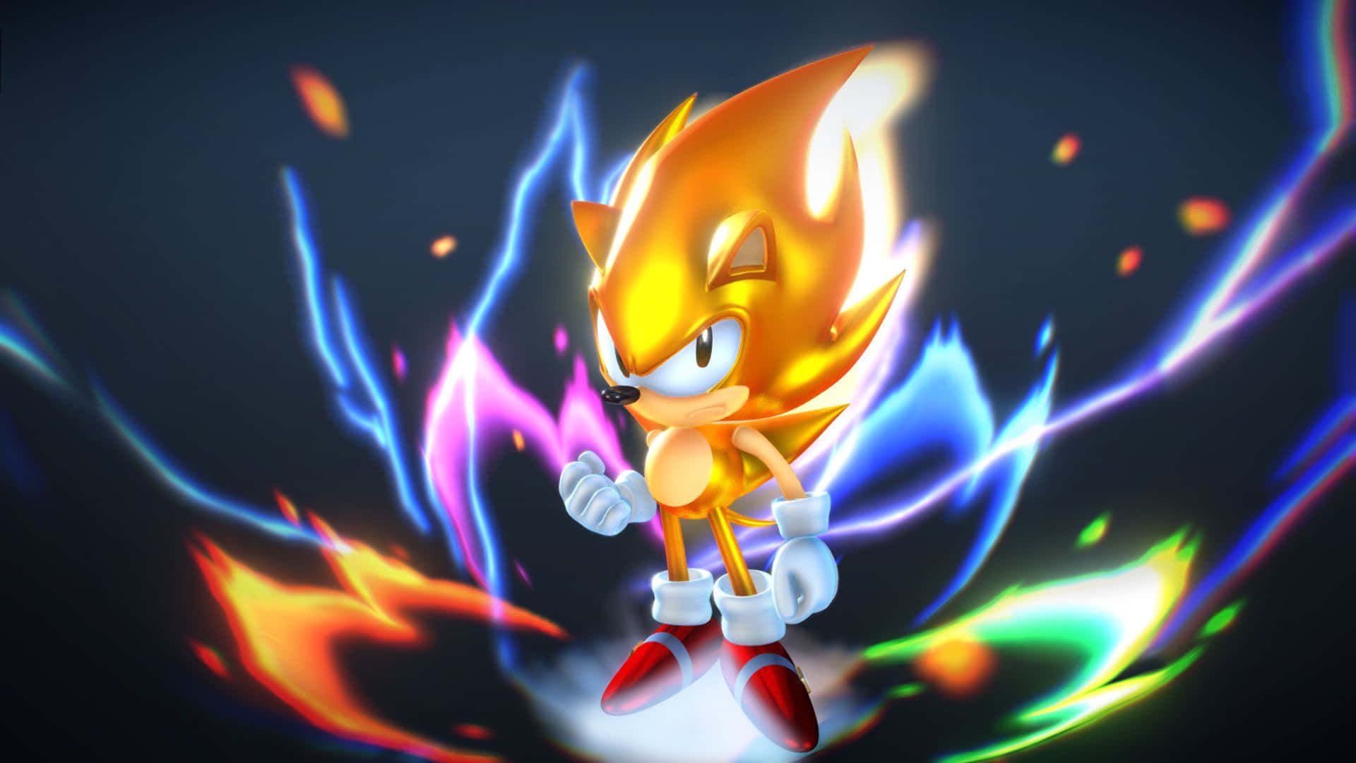 1920x1080 Download Vibrant Sonic the Hedgehog Art Wallpaper