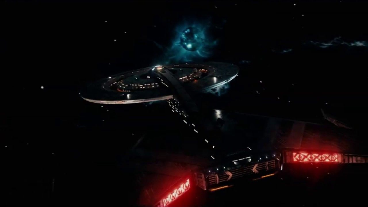1280x720 USS Discovery warp out