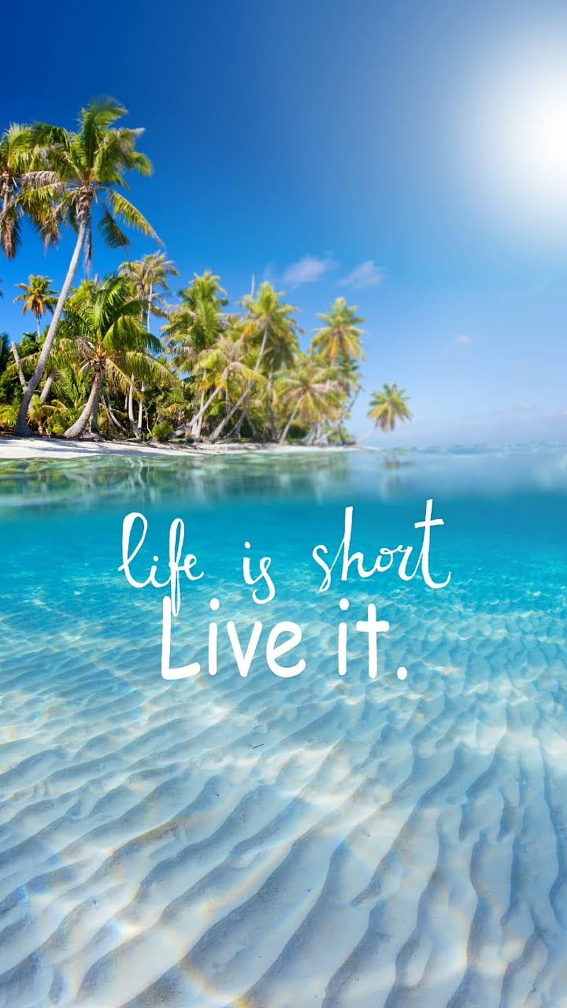 800x1422 Island, life is to short, HD phone wallpaper
