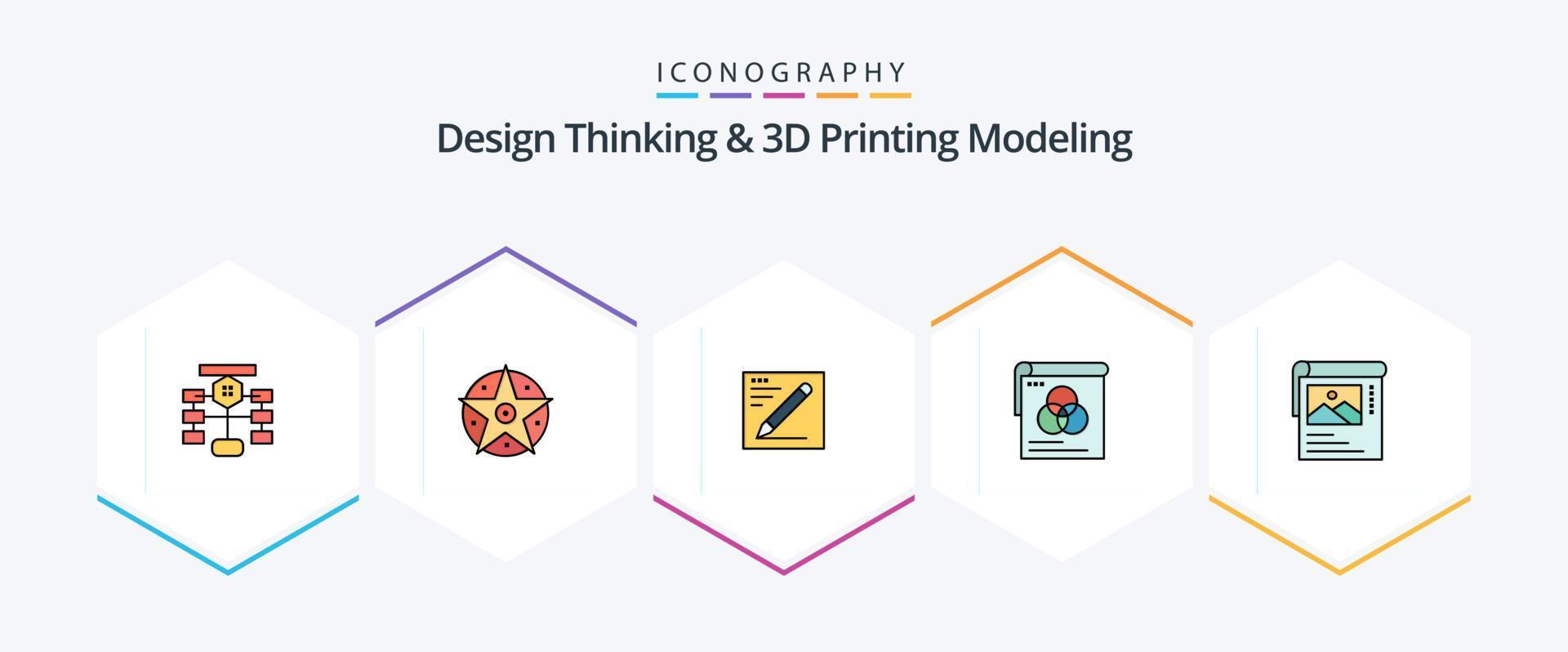 1920x798 Design Thinking And D Printing Modeling 25 FilledLine icon pack including cleander. wallpaper. star. poster. education