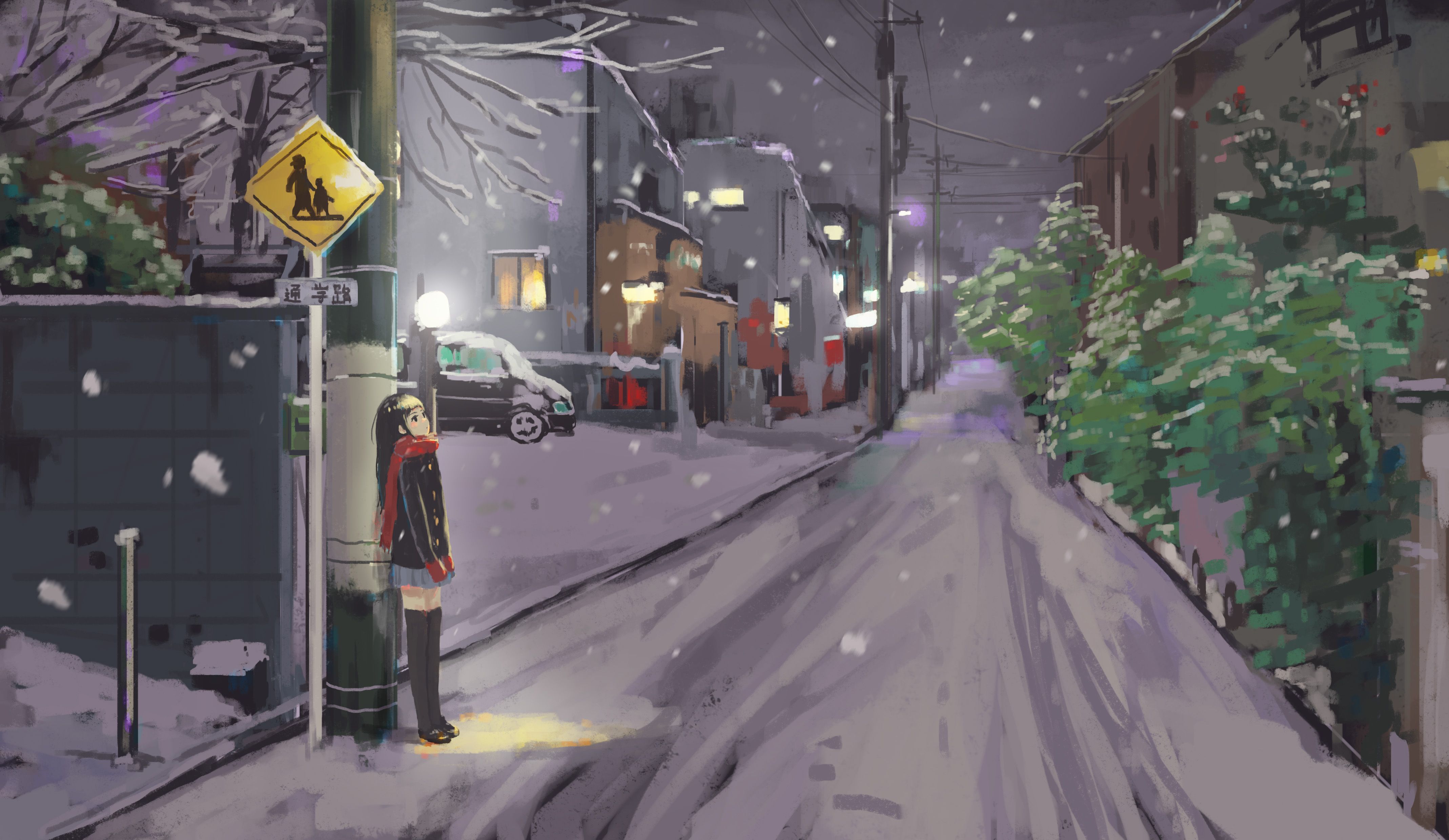 4276x2480 Lofi Winter 4k Wallpaper