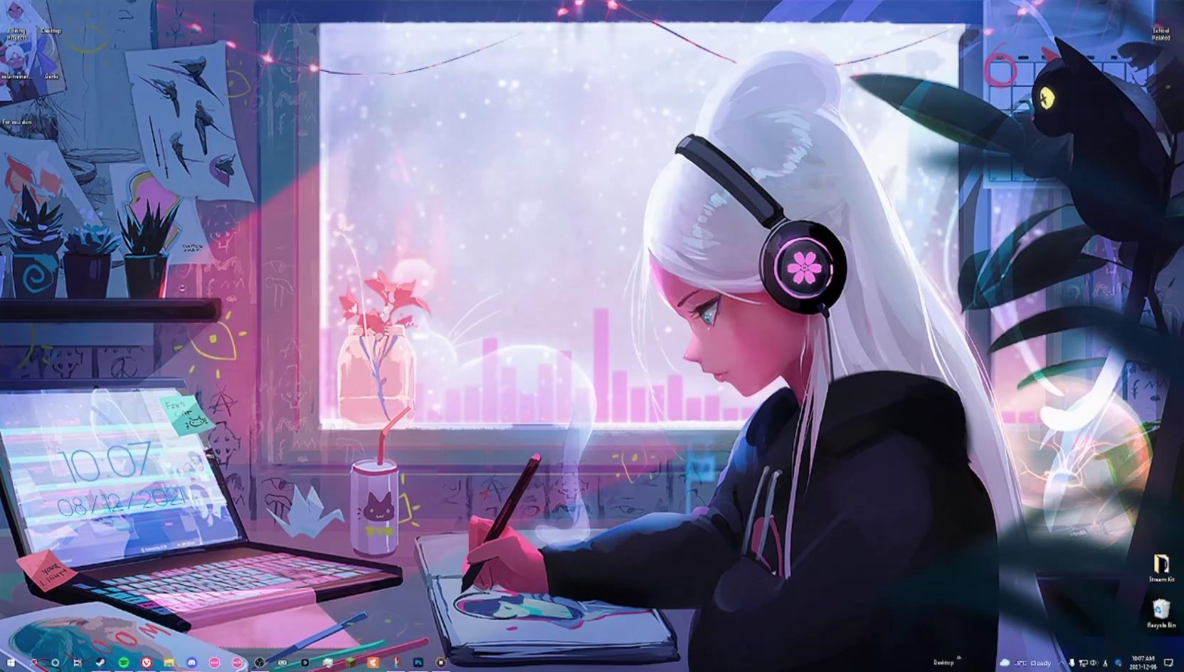 1664x944 Nima Lofi Girl Style Winter Wallpaper! My First Wallpaper, I Hope You Like It! ❤