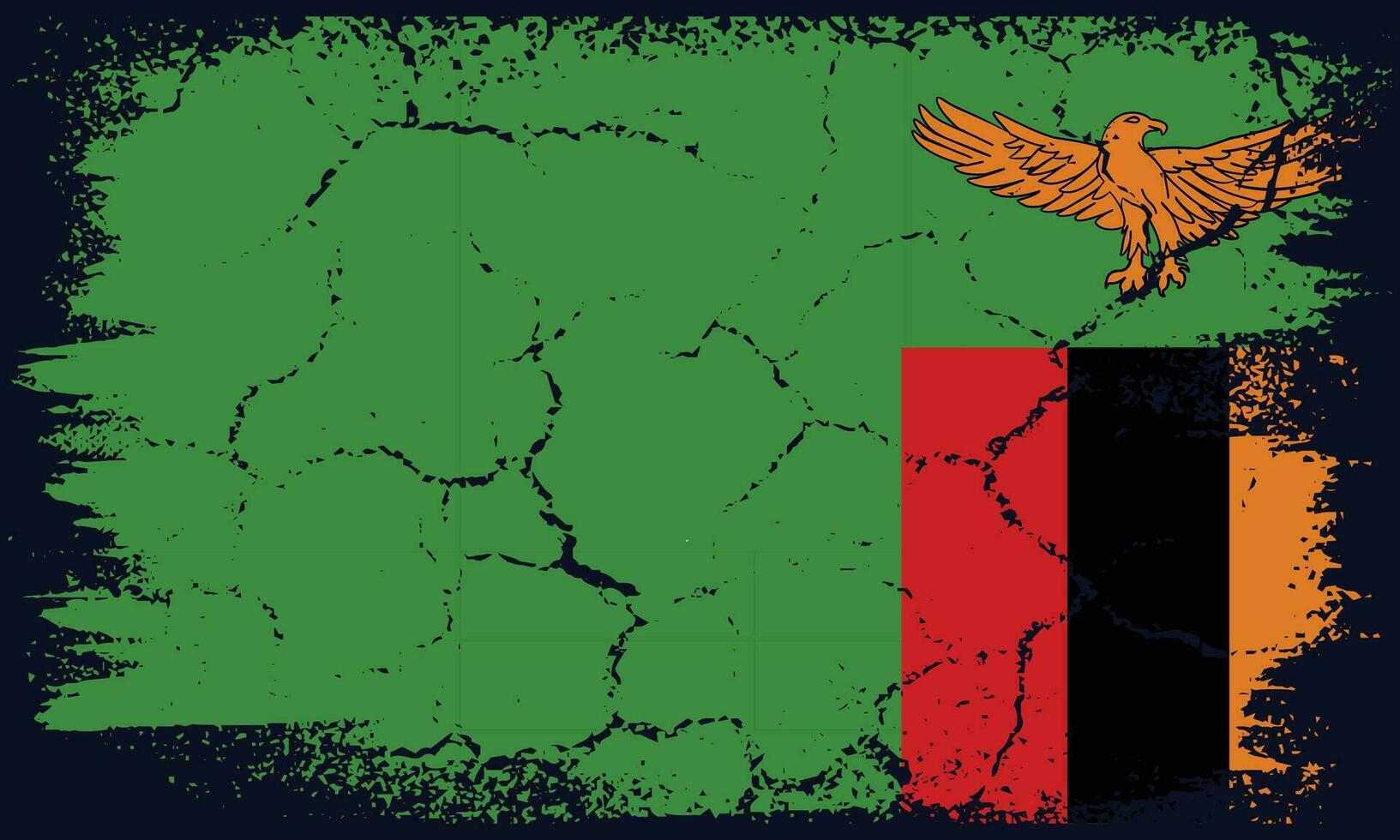 1633x980 Free Vector Flat Design Grunge Zambia Flag Background