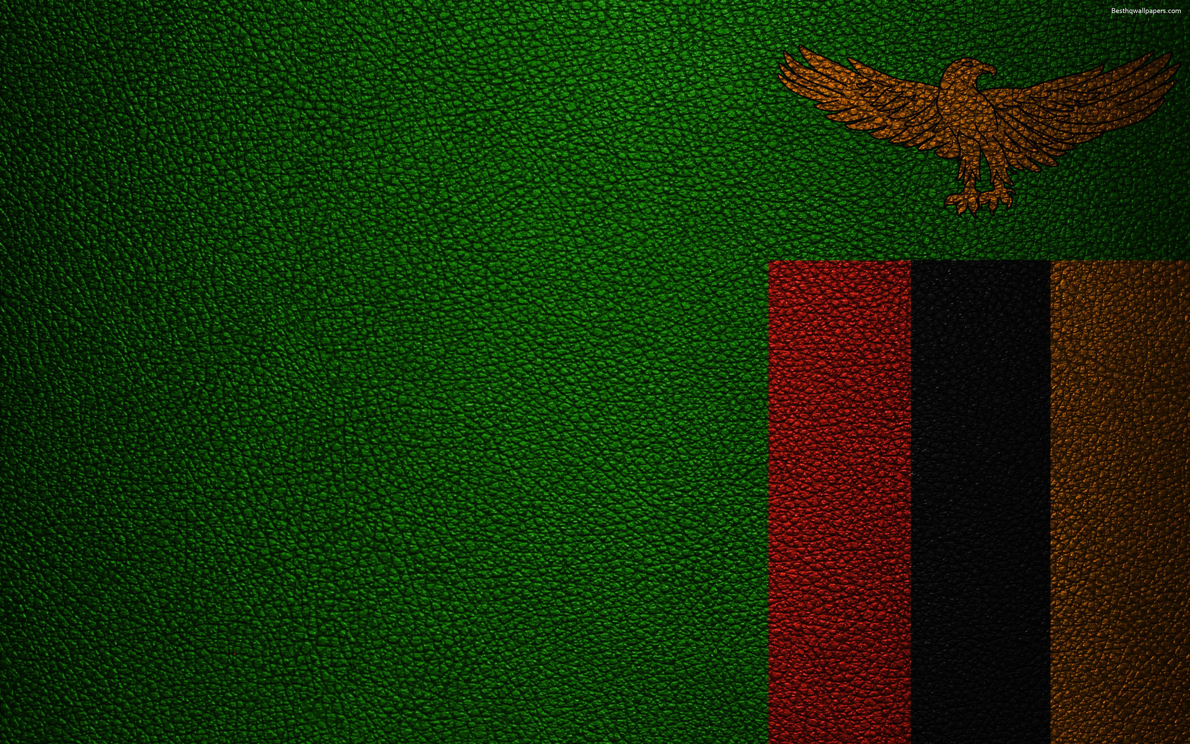 3840x2400 Zambia Flag Wallpaper