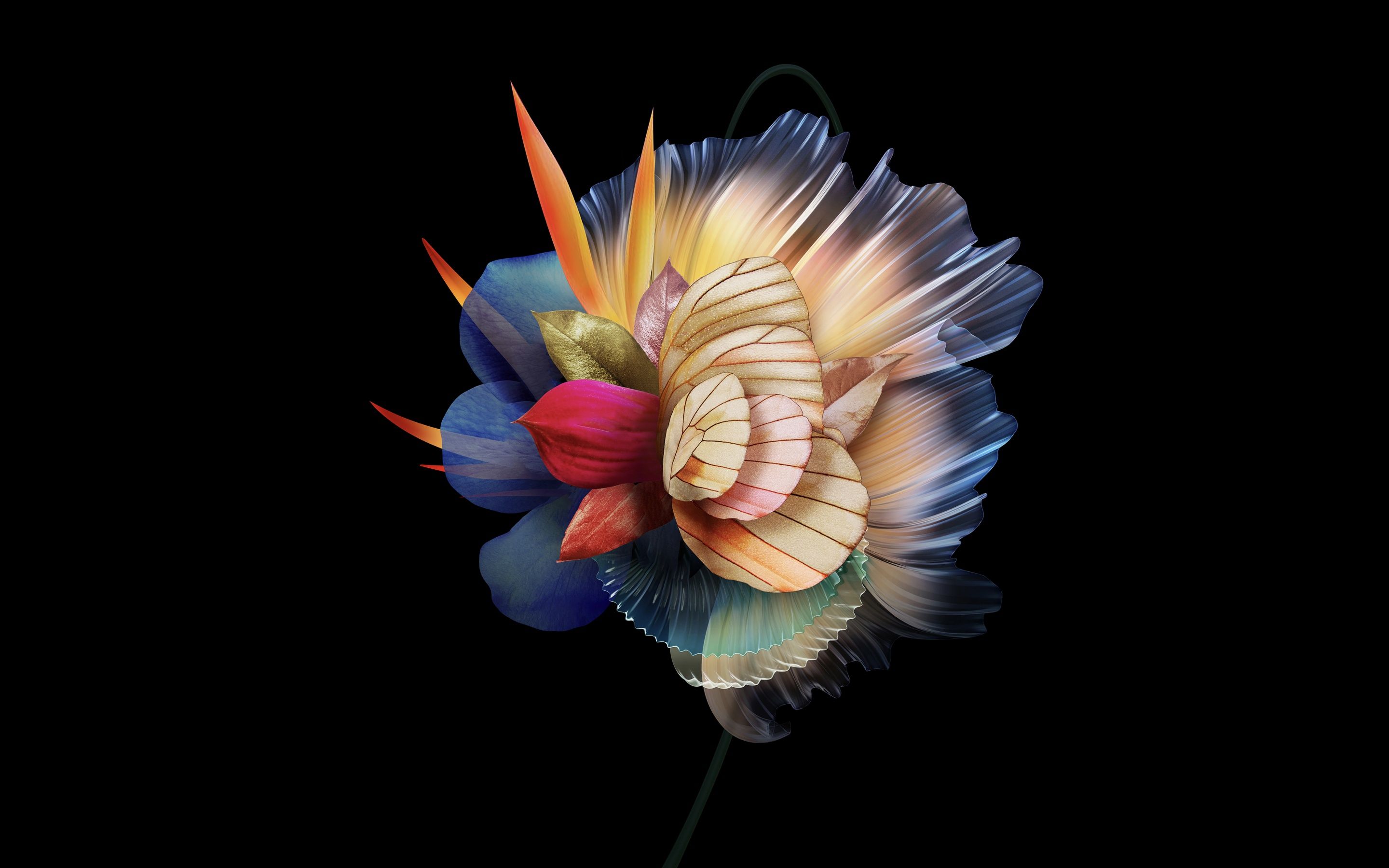 2880x1800 Abstract flower Wallpaper 4K, AMOLED, 5K, Multicolor