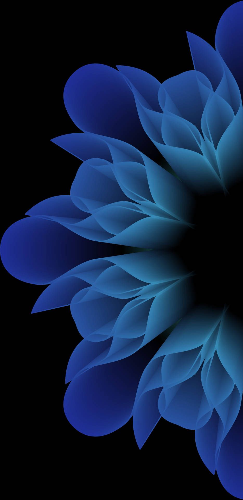 934x1920 Download Glow In The Dark Flower Oled Phone Wallpaper