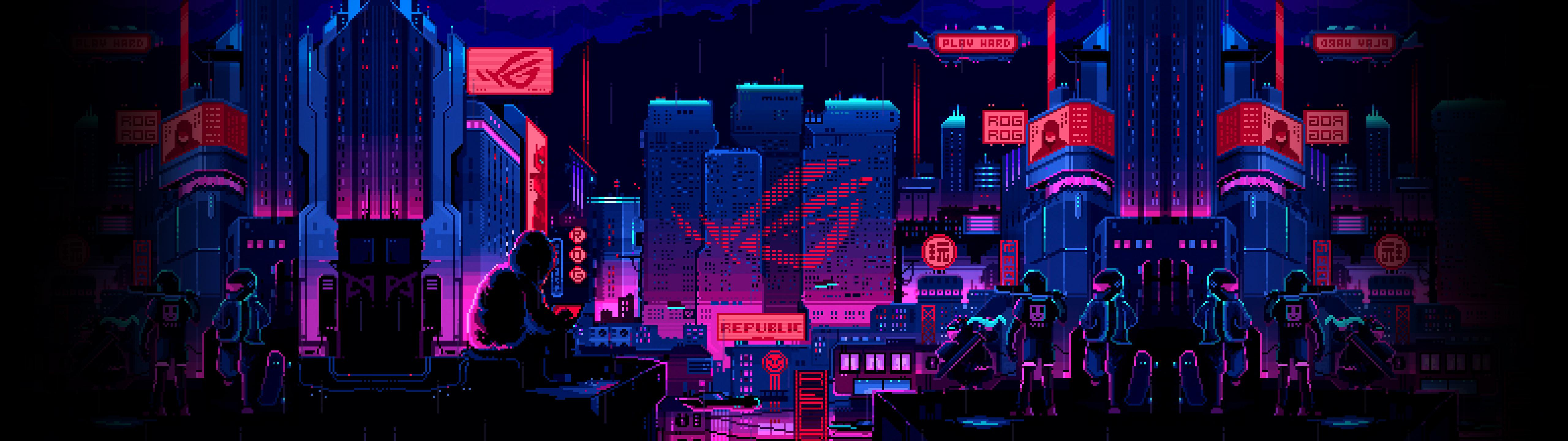 5120x1440 Asus Neon City [5120x1440]