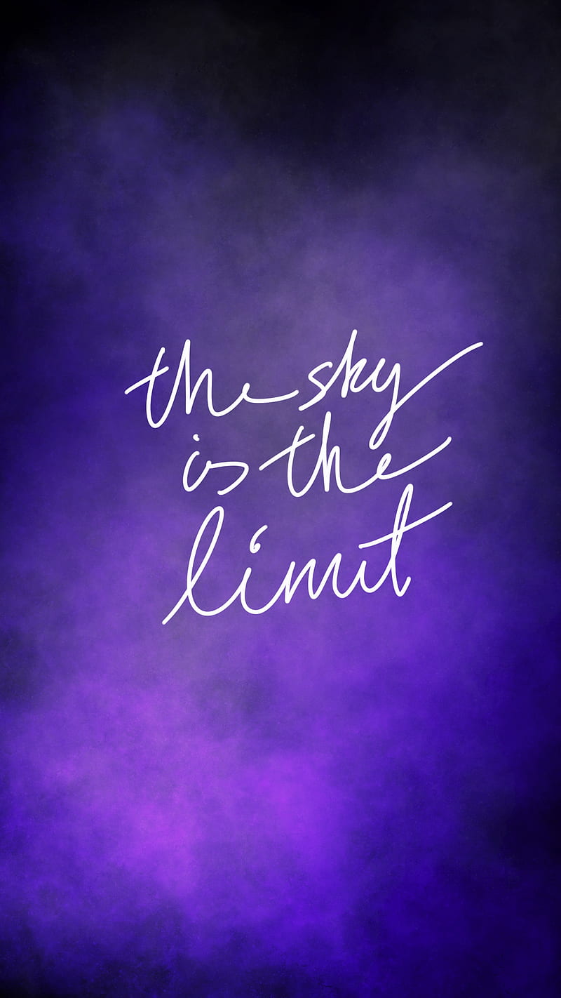 800x1422 The sky is the limit, SwishSwish, The, black, dark, handwritten, limit, purple, HD phone wallpaper