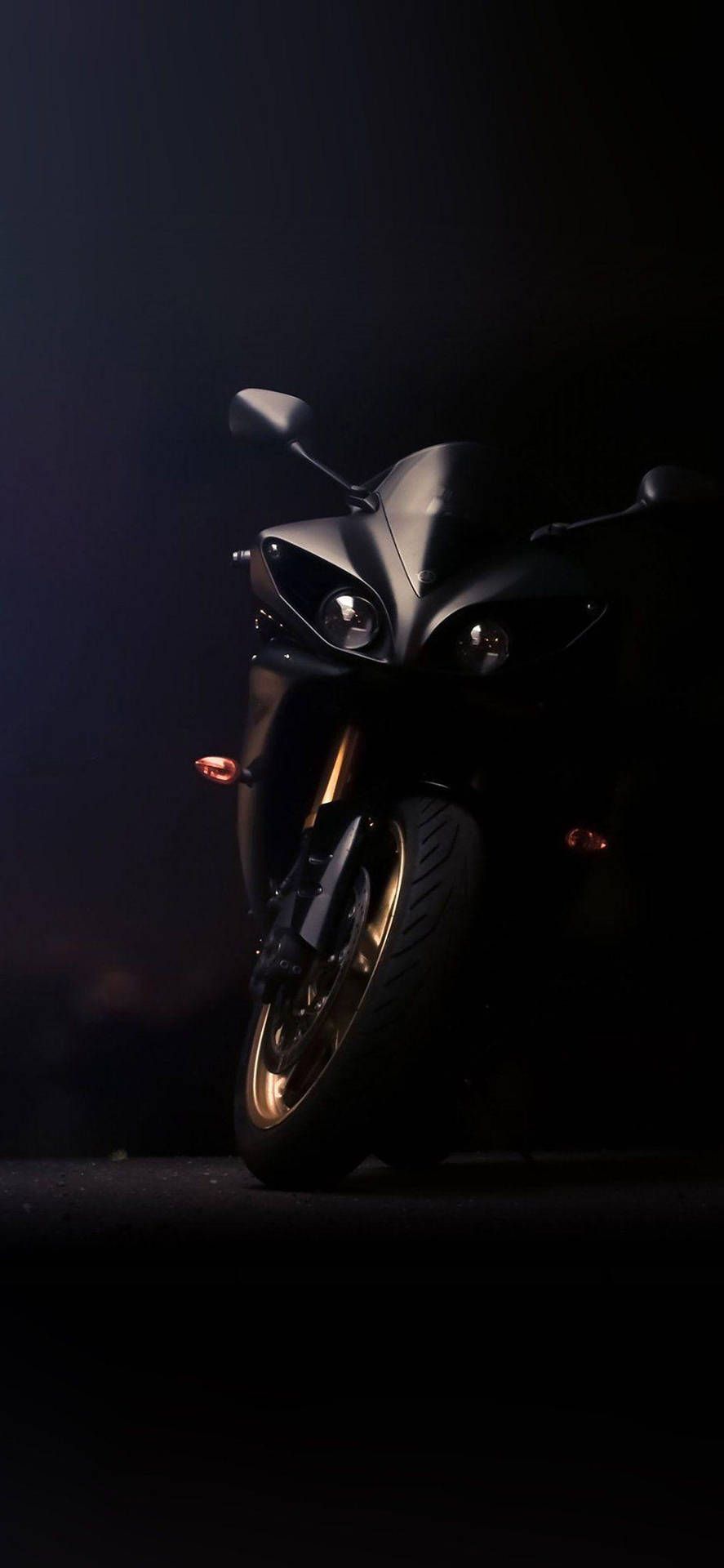 887x1920 Download Black Yamaha Bikes iPhone Wallpaper