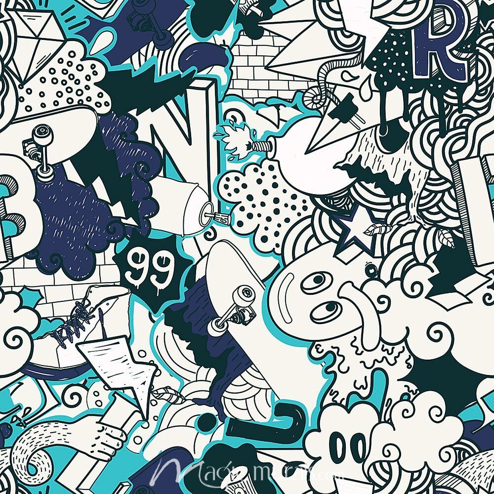 1000x1000 Graffiti Doodle Wallpaper