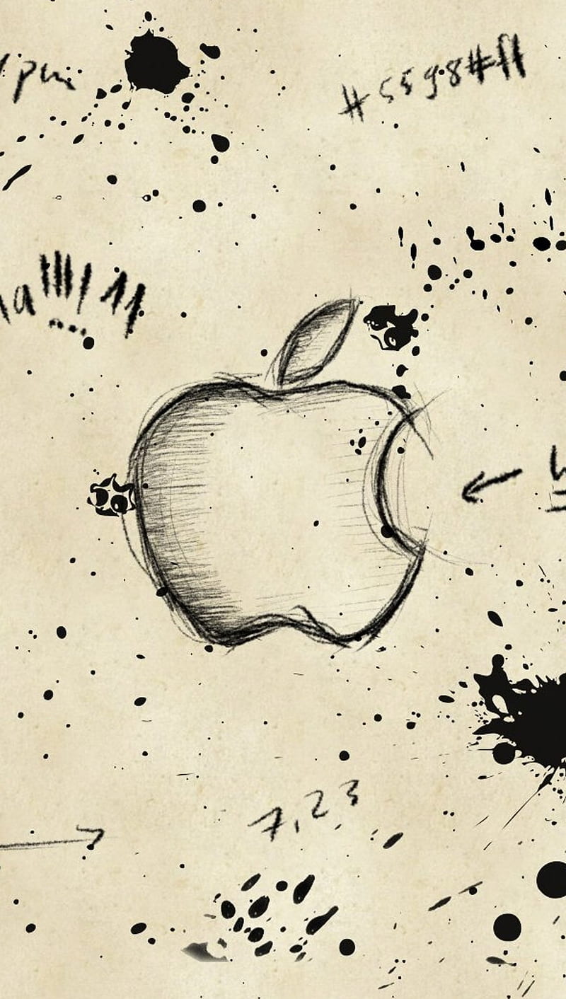 800x1412 HD scribbles wallpaper