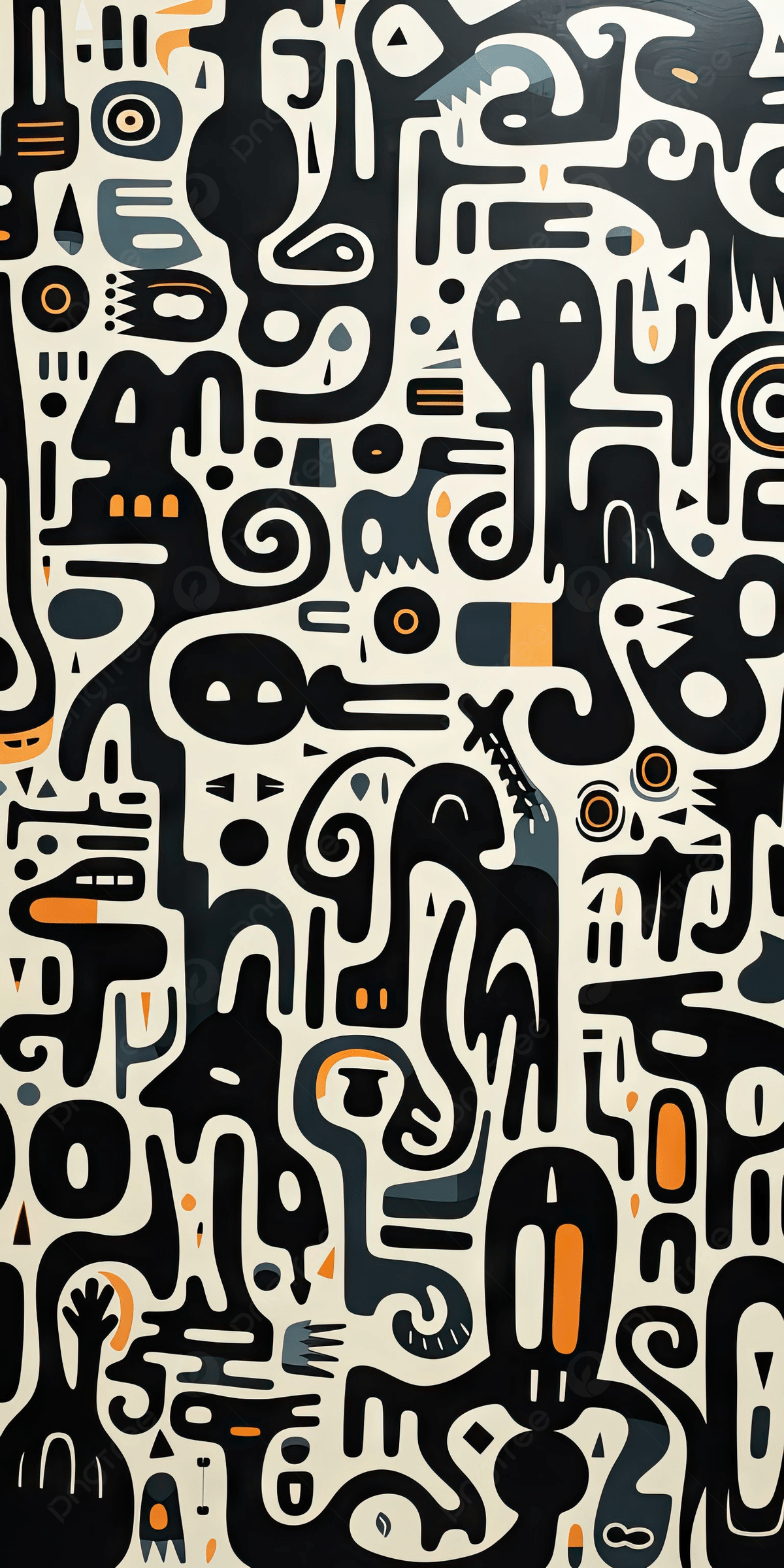 1200x2400 Abstract Doodle Art Background Wallpaper Image For Free Download