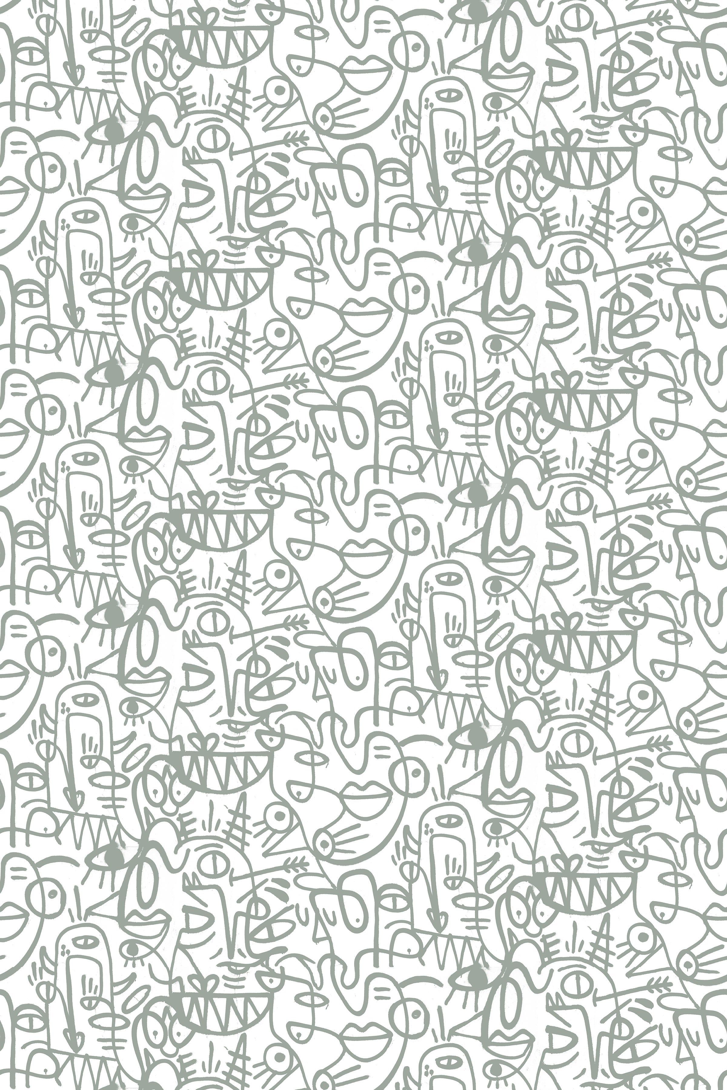 2400x3600 Doodles Wallpaper Art Wallpaper for Home- Eazywallz Eazystick / 24 x 72 (61cm x 183cm)