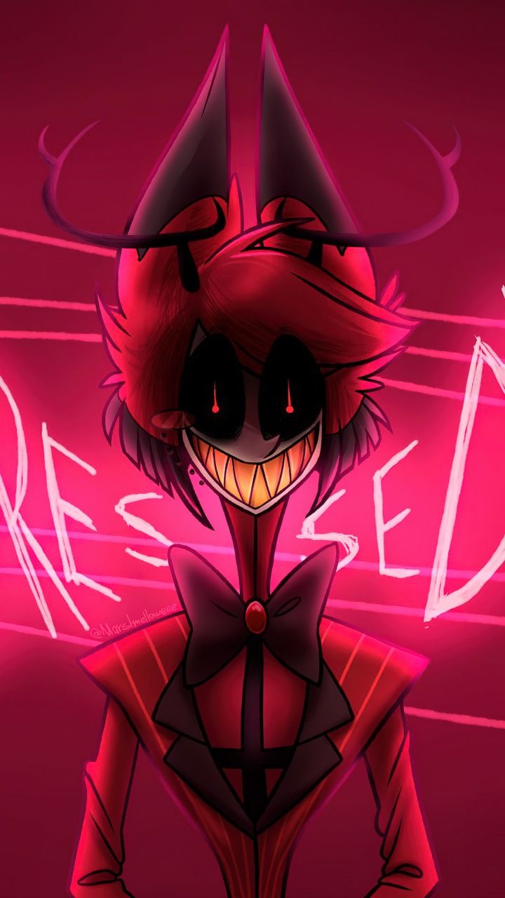 720x1280 Alastor Wallpaper 4K, Hazbin Hotel, Red background, 5K