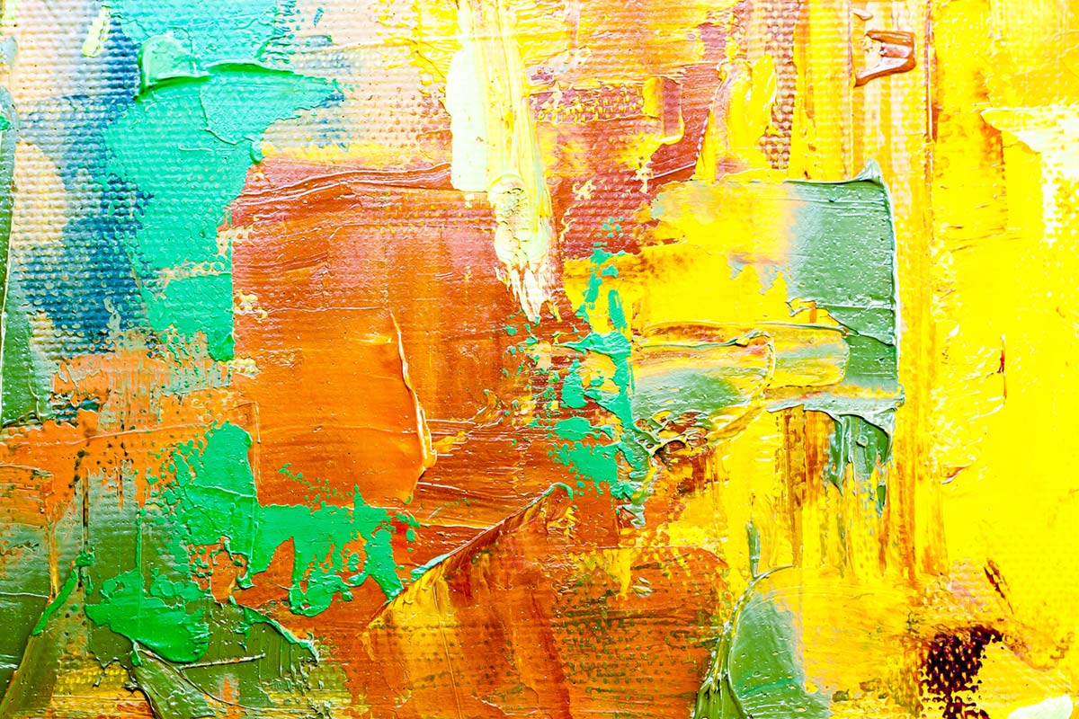 1200x800 Vibrant Abstract Art Oil Mural Wallpaper