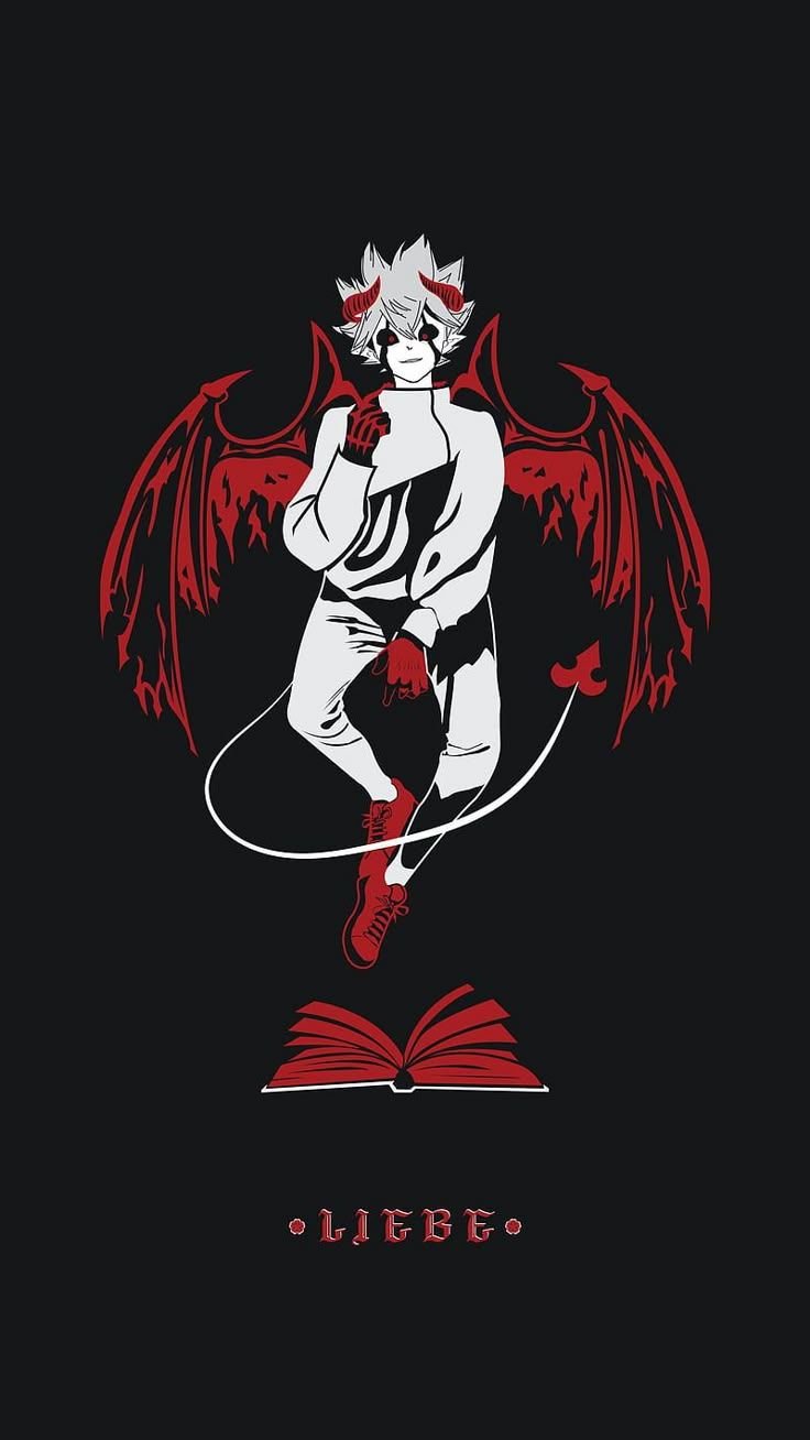 736x1308 Dark, dark background, liebe, Black Clover, Asta, Asta & Yami, Devil, demon, HD phone wallpaper