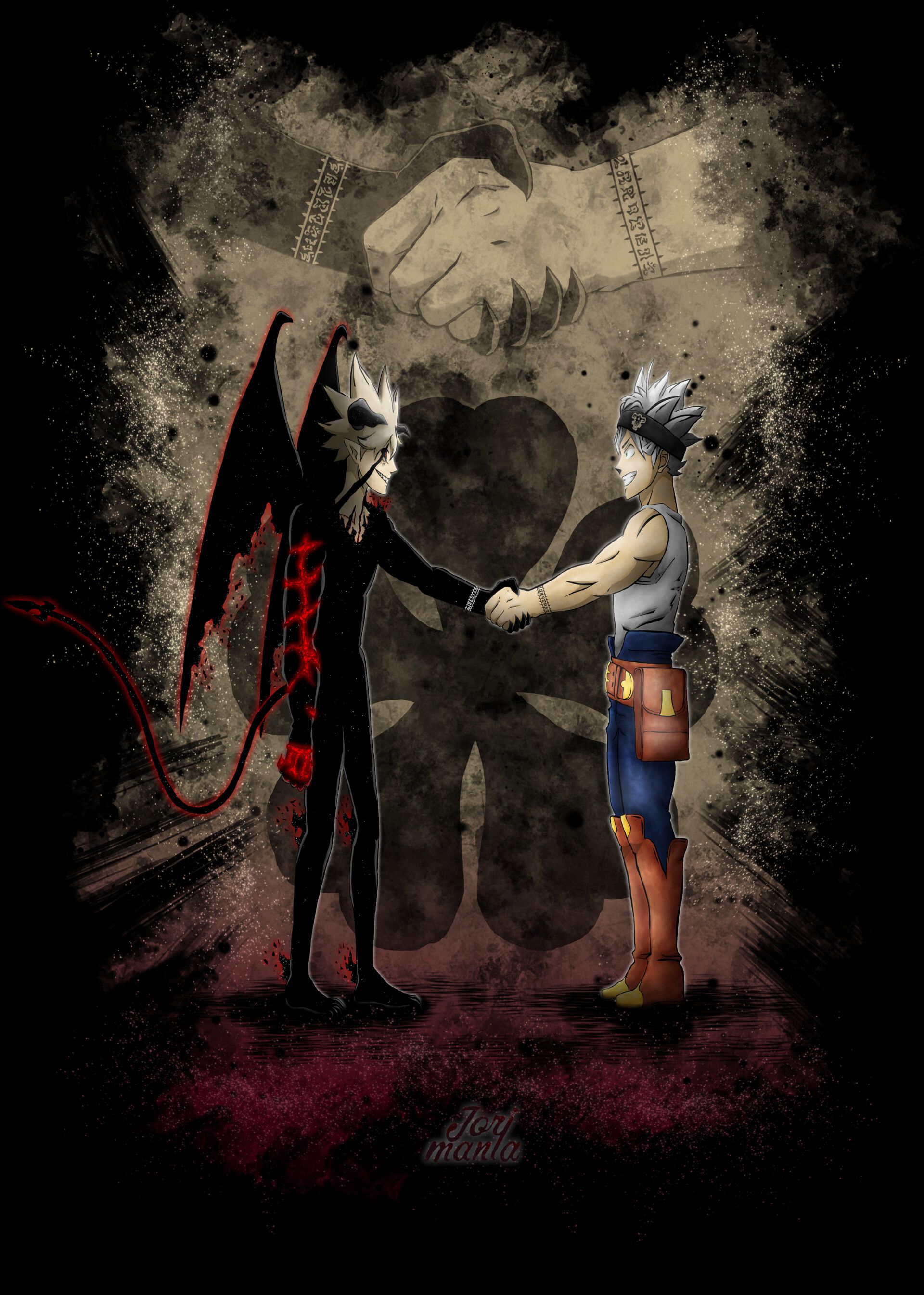 1920x2688 Black Clover and Liebe