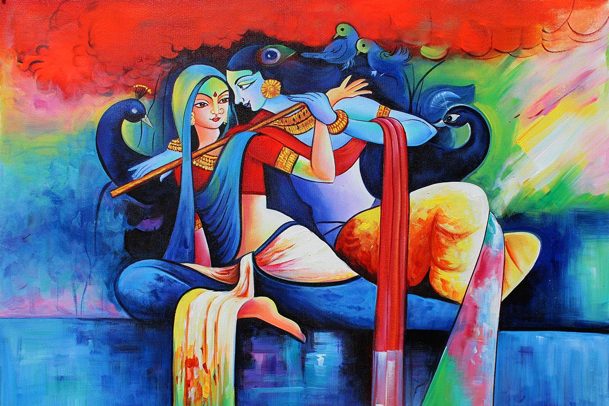 1200x800 Radha Krishna Room Wallpaper