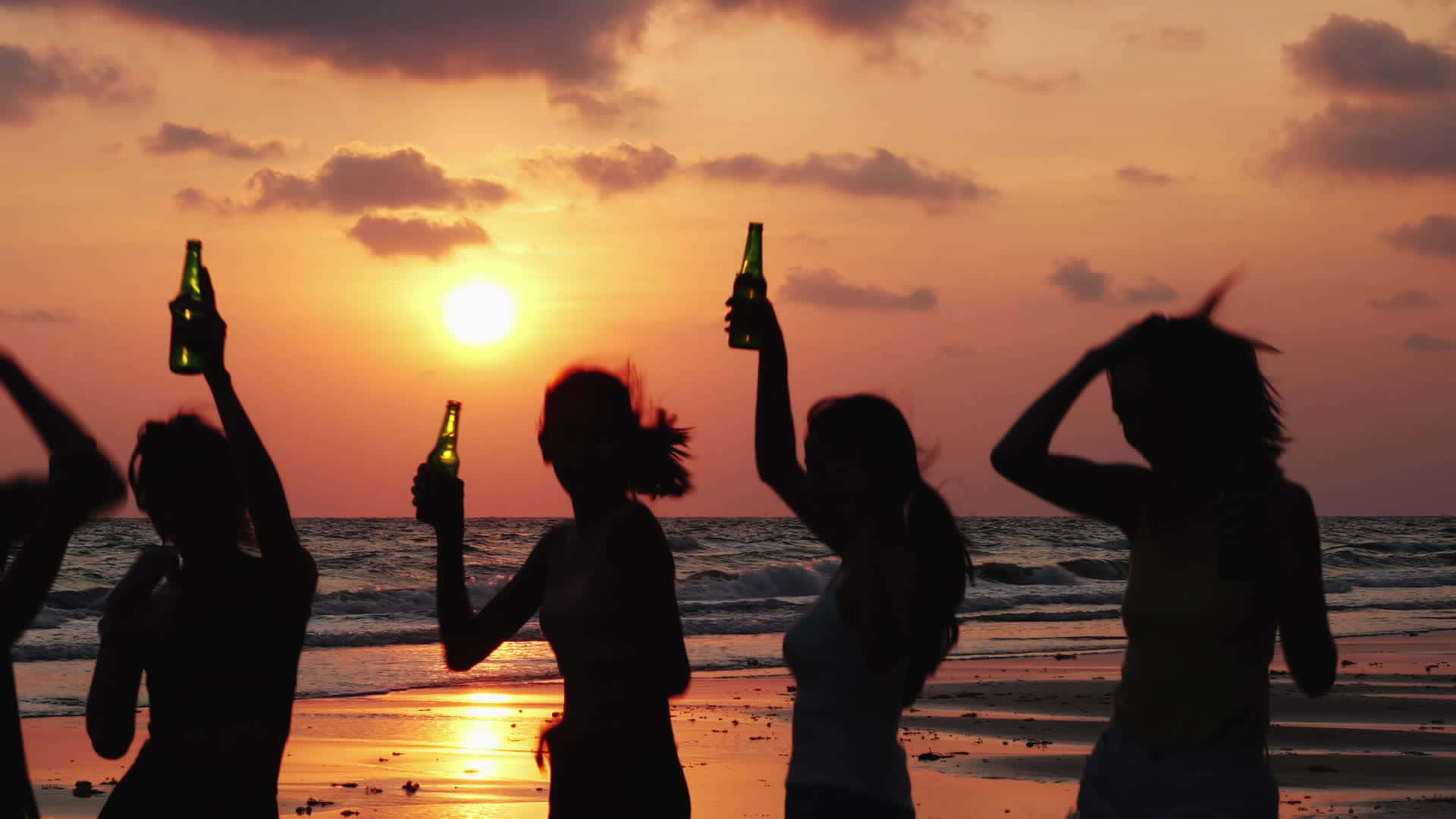 1920x1080 Beach Party Wallpaper