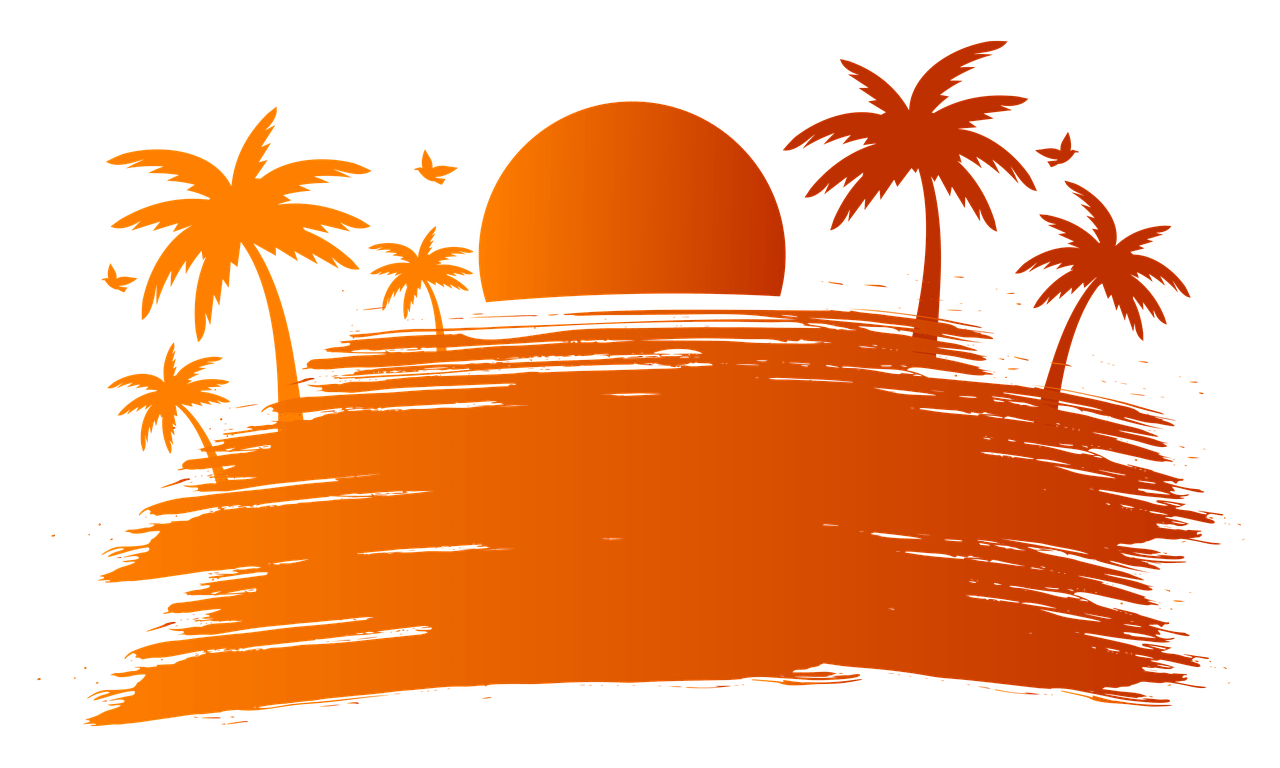 1280x768 Download Summer Sunset Party. Royalty Free Stock Illustration Image