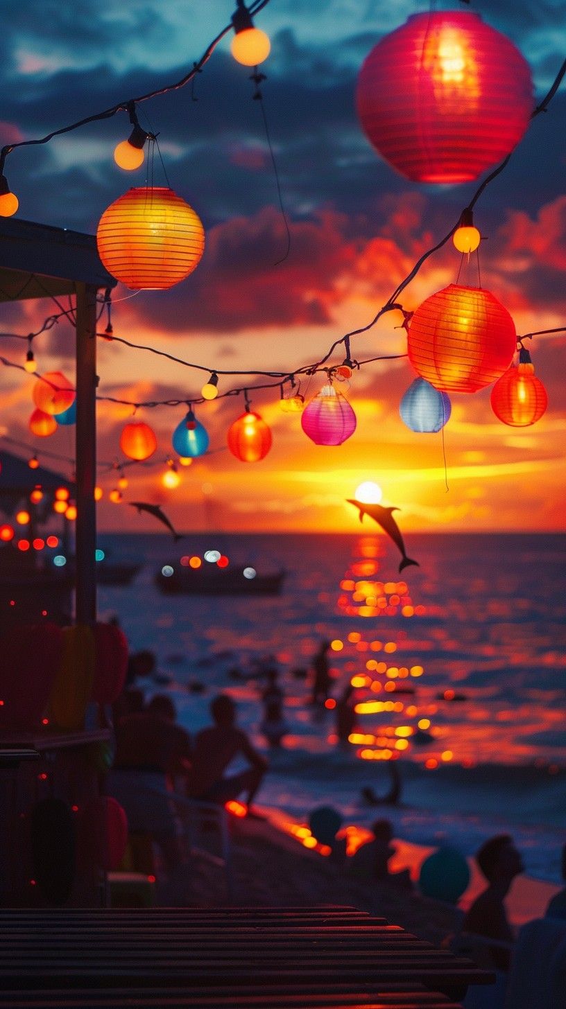 816x1456 Free Sunset Beach Festival Image, Beach, Festival