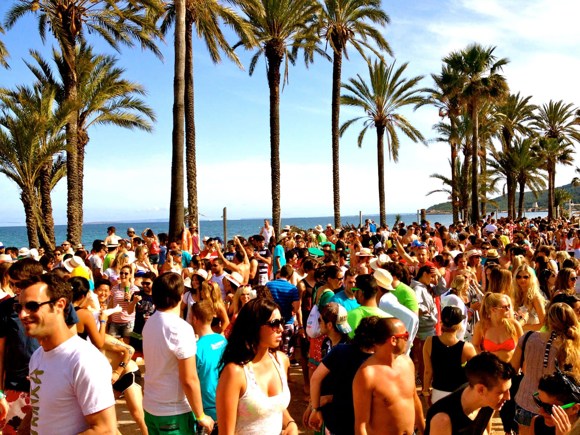 1920x1440 Download Exciting Beach Party at Sunset Wallpaper