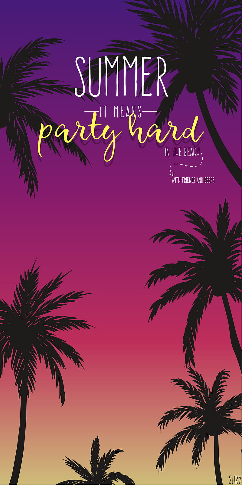 800x1600 PARTY HARD, summer, sunset, palms, palmeras, playa, summer, cerveza, beer, sunset, HD phone wallpaper