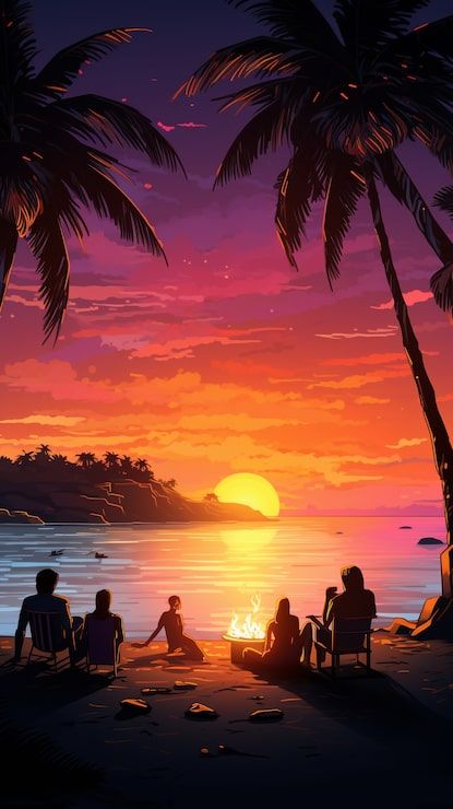 415x740 Sunset beach party Image