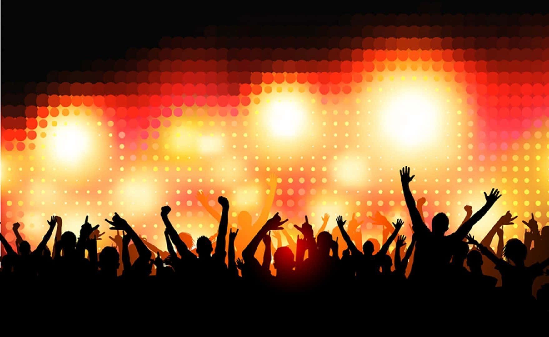 1757x1079 Download Beach Dance Party Under the Sunset Wallpaper