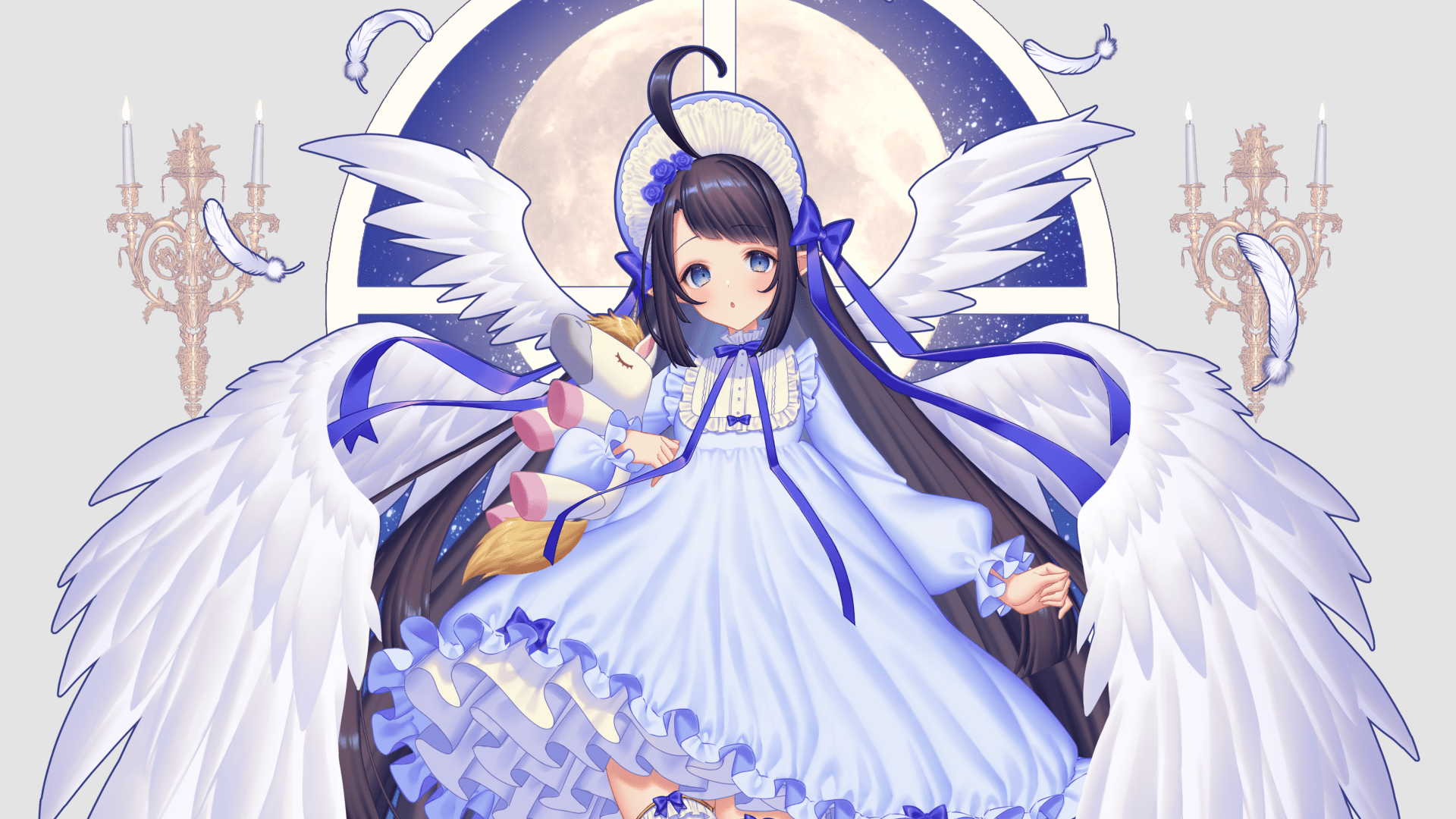 1920x1080 Download Wings Blue Eyes Anime Angel Anime Angel 4k Ultra HD Wallpaperx2474