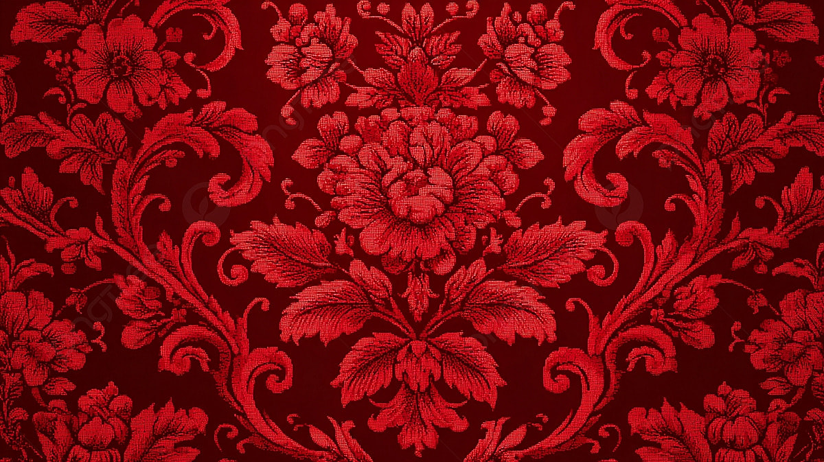 1200x673 Red And Maroon Floral Background With A Seamless Repeat Design, Wallpaper, Texture, Nouveau Background Image And Wallpaper for Free Download