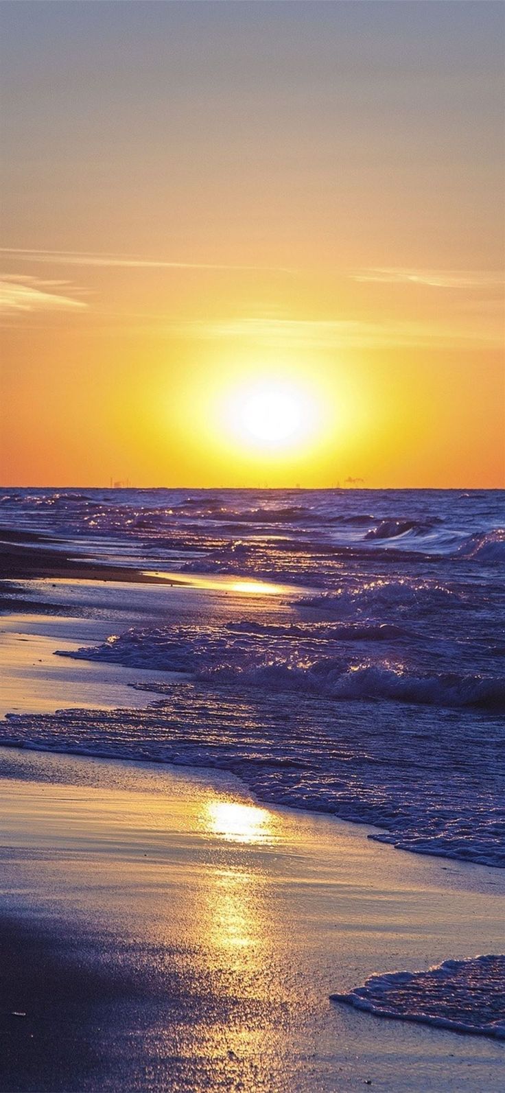 736x1593 lake michigan sunset iPhone 11 Wallpaper