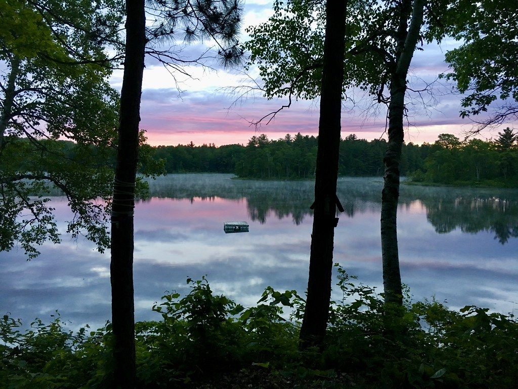1024x768 Lake Tecon. Summer night in northern Michigan