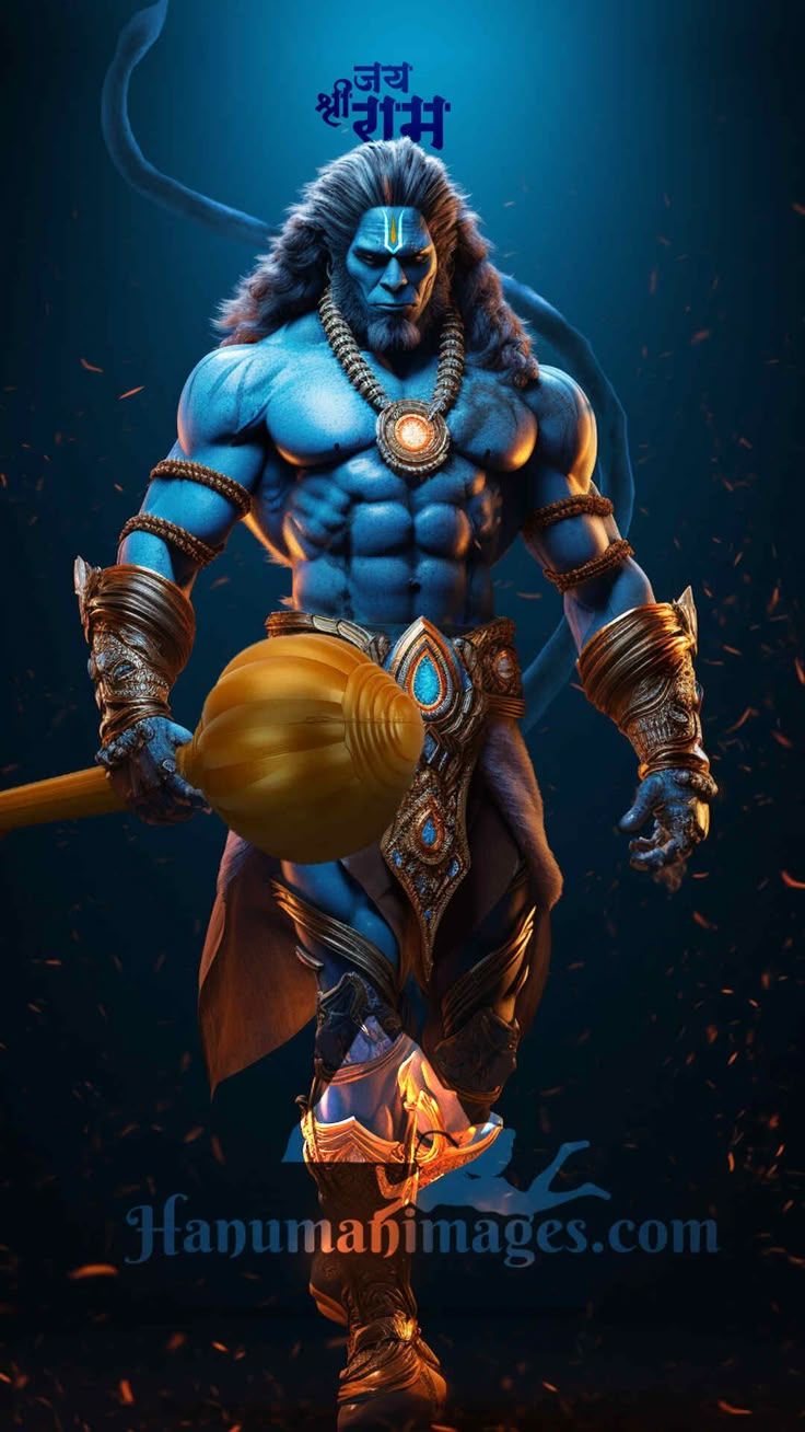736x1308 hanuman standing image