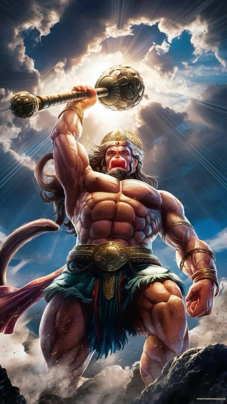 736x1308 Lord Hanuman HD wallpaper for iOS Android