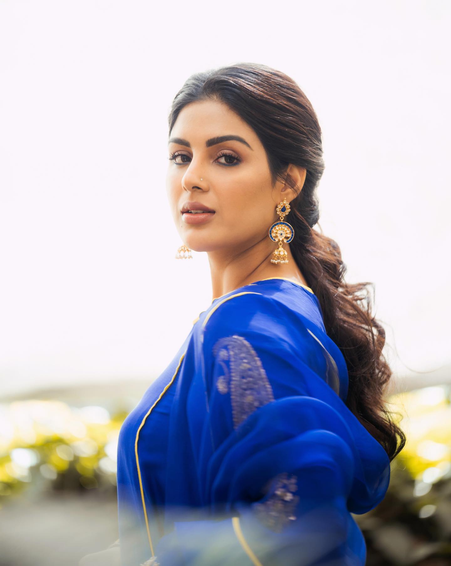 1440x1805 samyuktha menon in blue long churidar photo 002