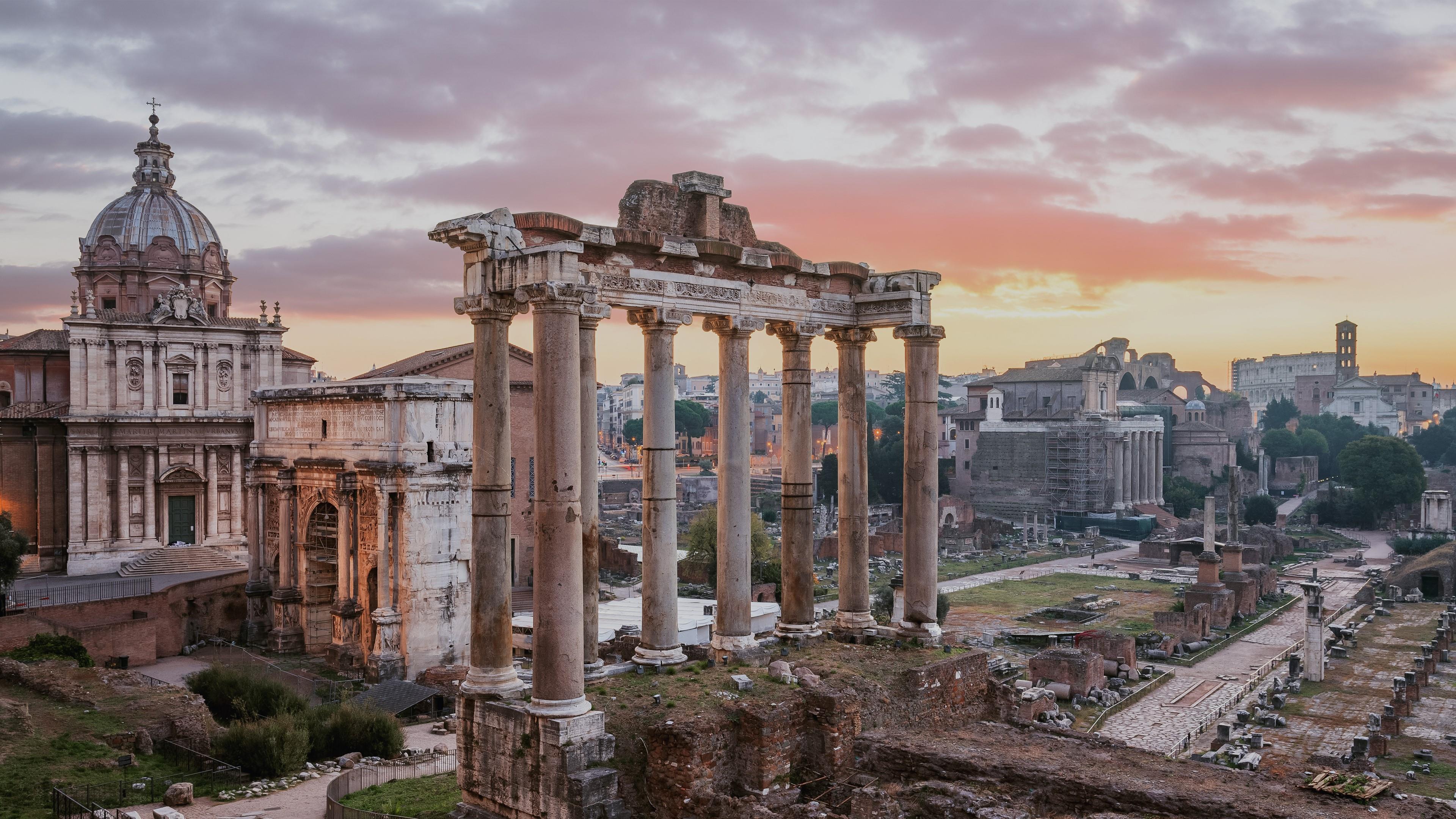 3840x2160 Roman Forum (Forum Romanum) in Rome, Italy