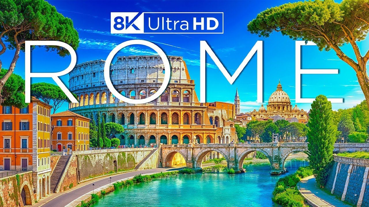 1280x720 Rome 8K UHD Wonders and Vibrant Culture with Soothing Music Video Ultra HD