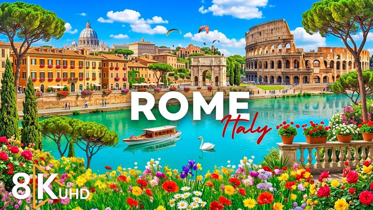 1280x720 Rome Italy 8K